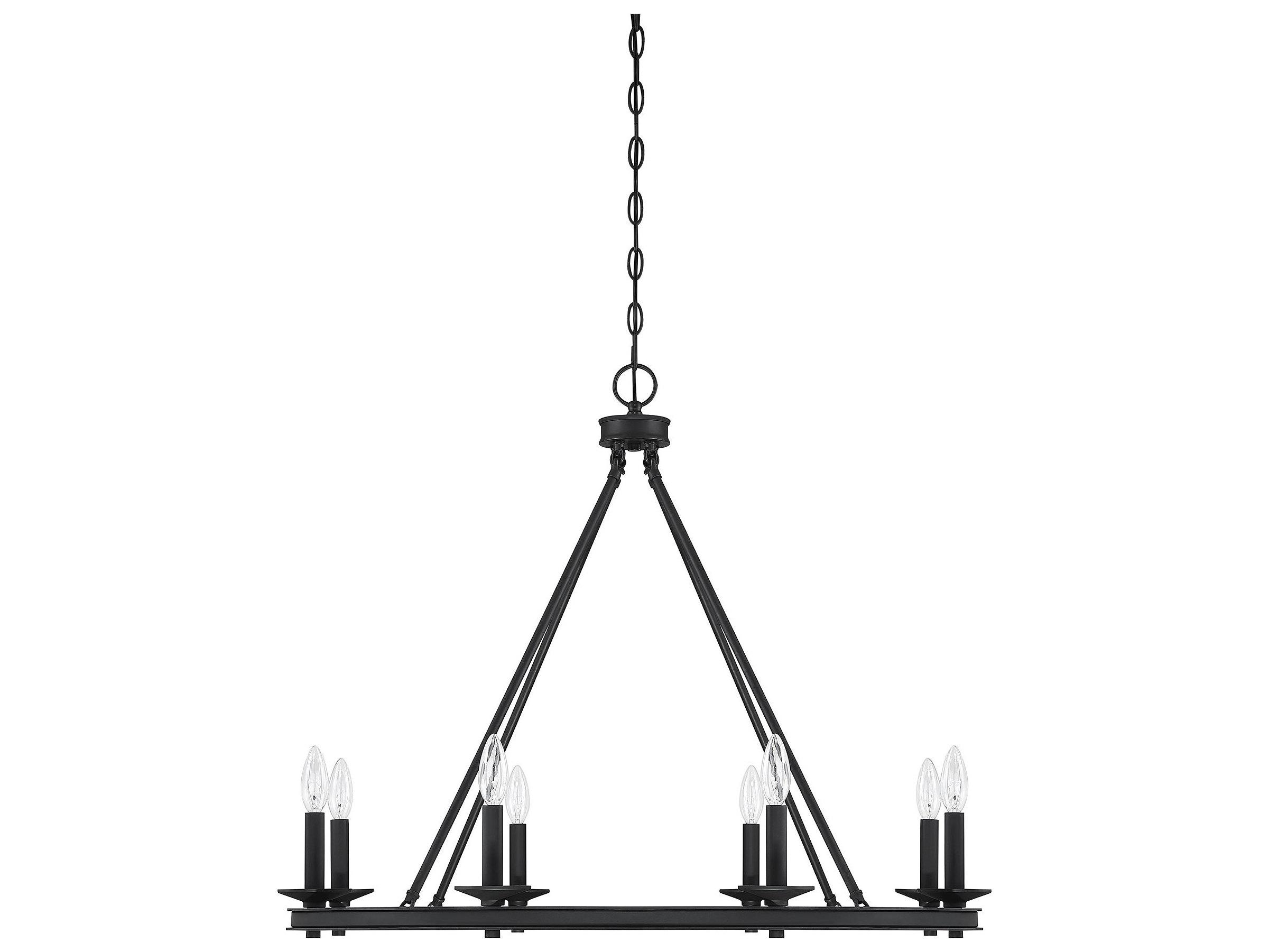 Savoy House Middleton 8-Light Matte Black Candelabra Chandelier