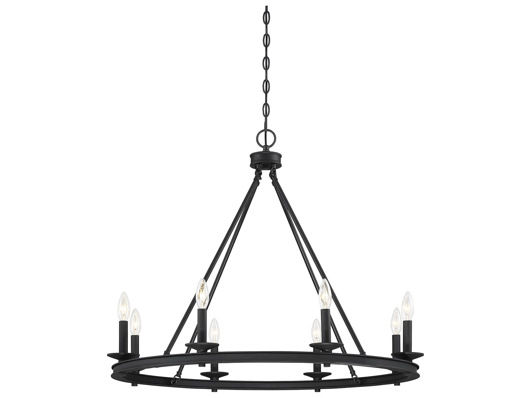 Savoy House Middleton 8-Light Matte Black Candelabra Chandelier