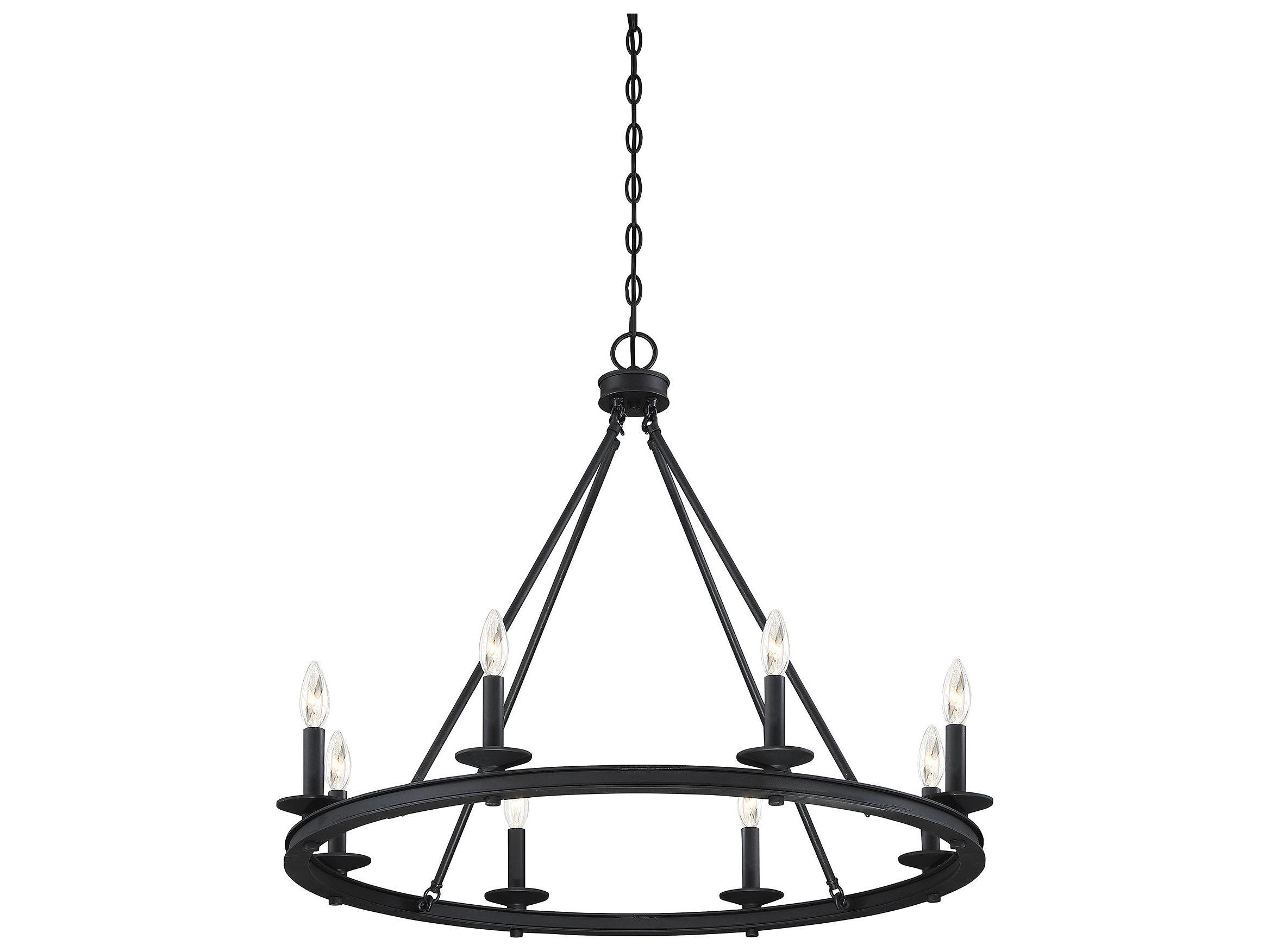 Savoy House Middleton 8-Light Matte Black Candelabra Chandelier