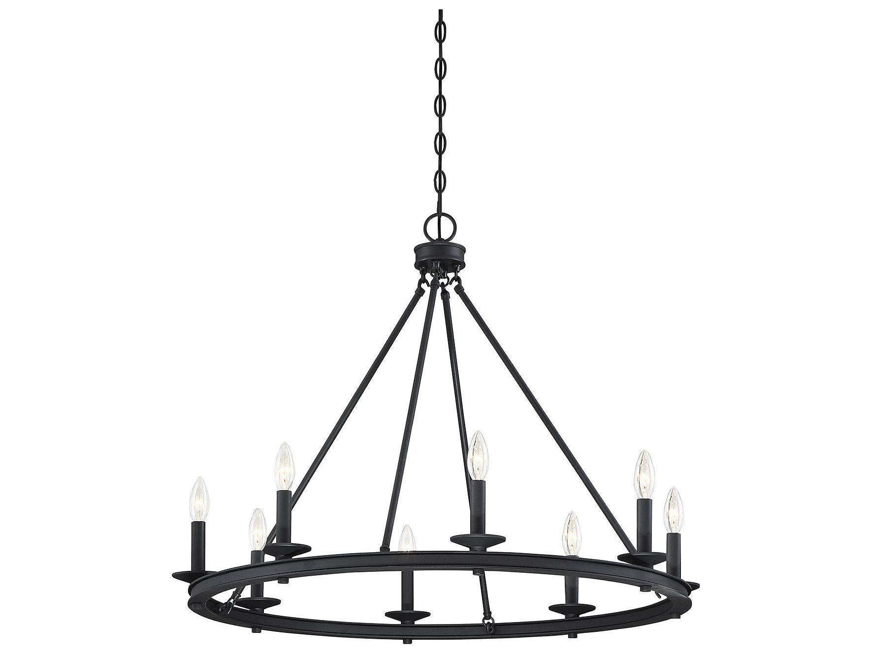 Savoy House Middleton 8-Light Matte Black Candelabra Chandelier