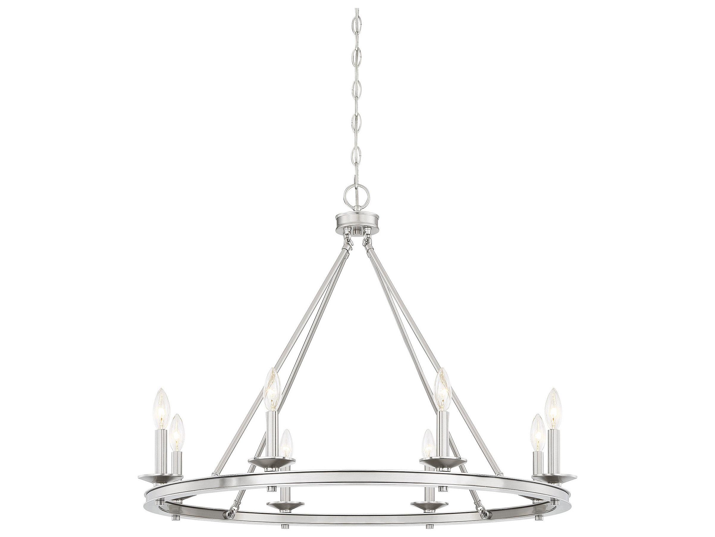 Savoy House Middleton 8-Light Satin Nickel Candelabra Chandelier