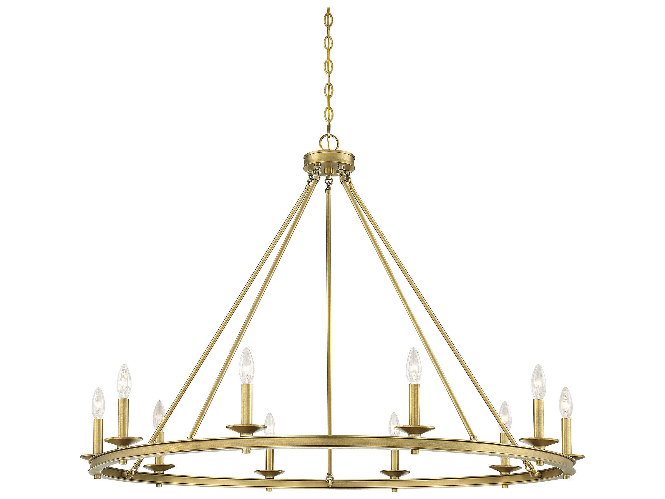 Savoy House Middleton 10-Light Warm Brass Candelabra Chandelier