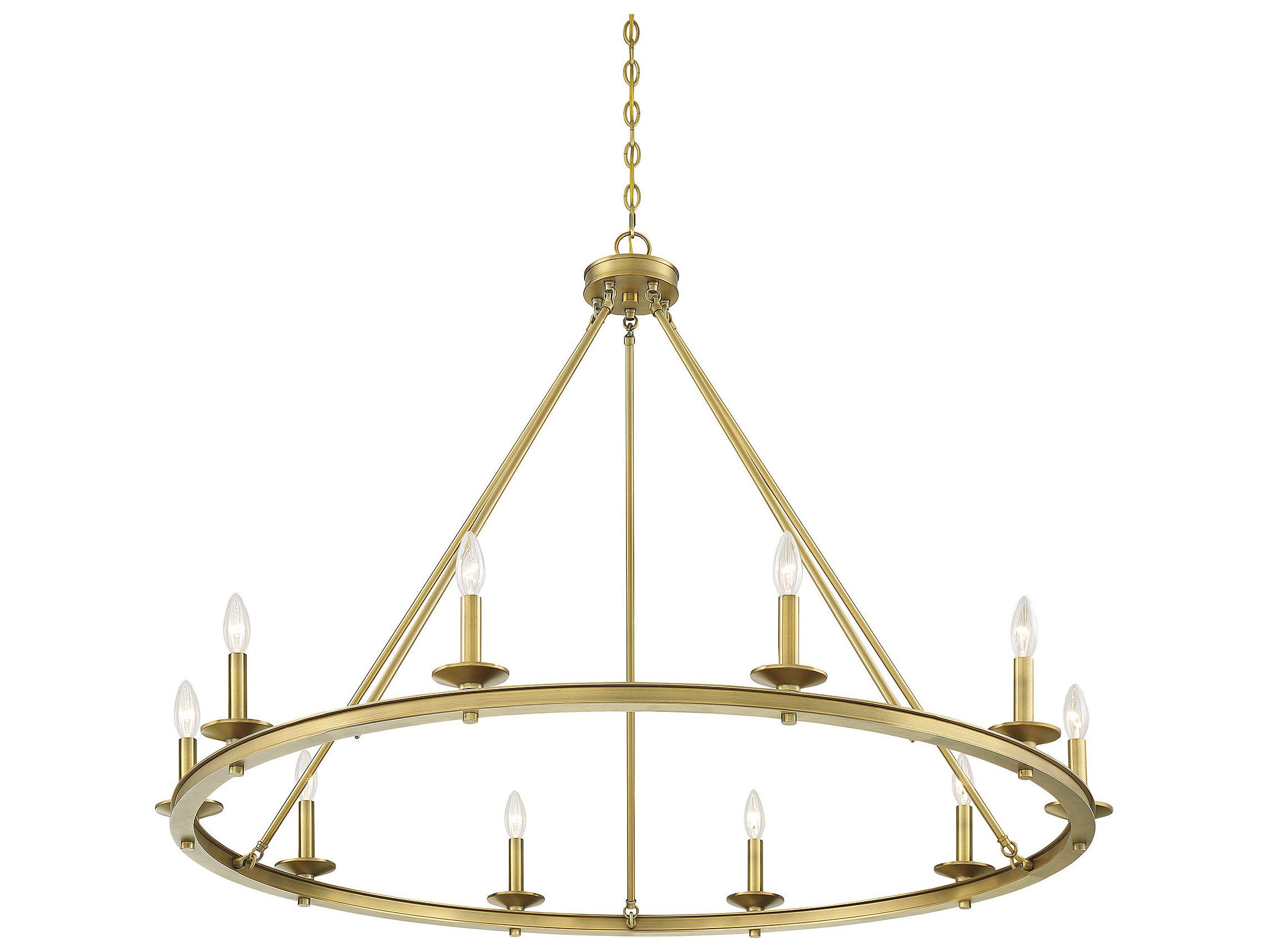 Savoy House Middleton 10-Light Warm Brass Candelabra Chandelier