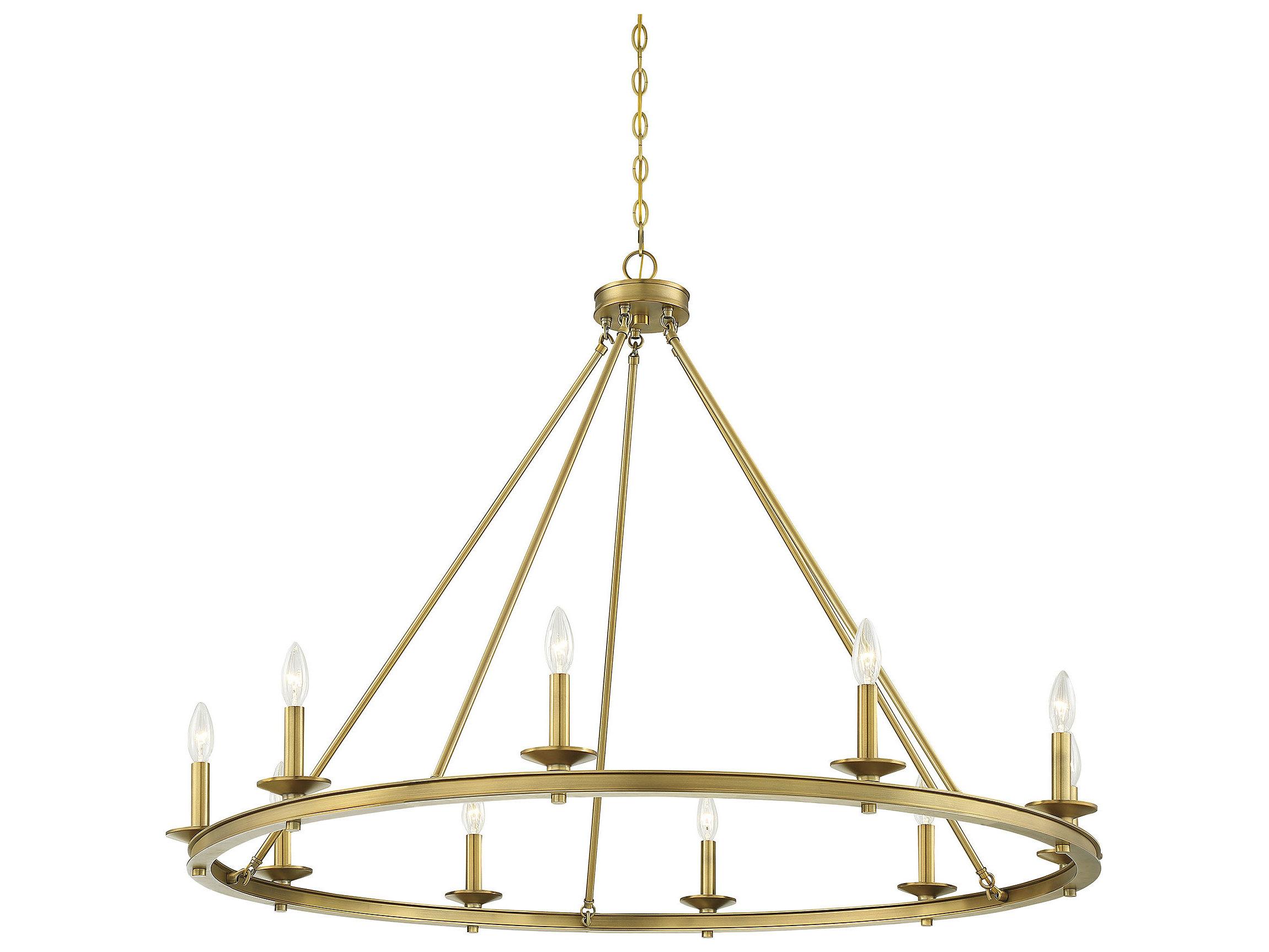 Savoy House Middleton 10-Light Warm Brass Candelabra Chandelier