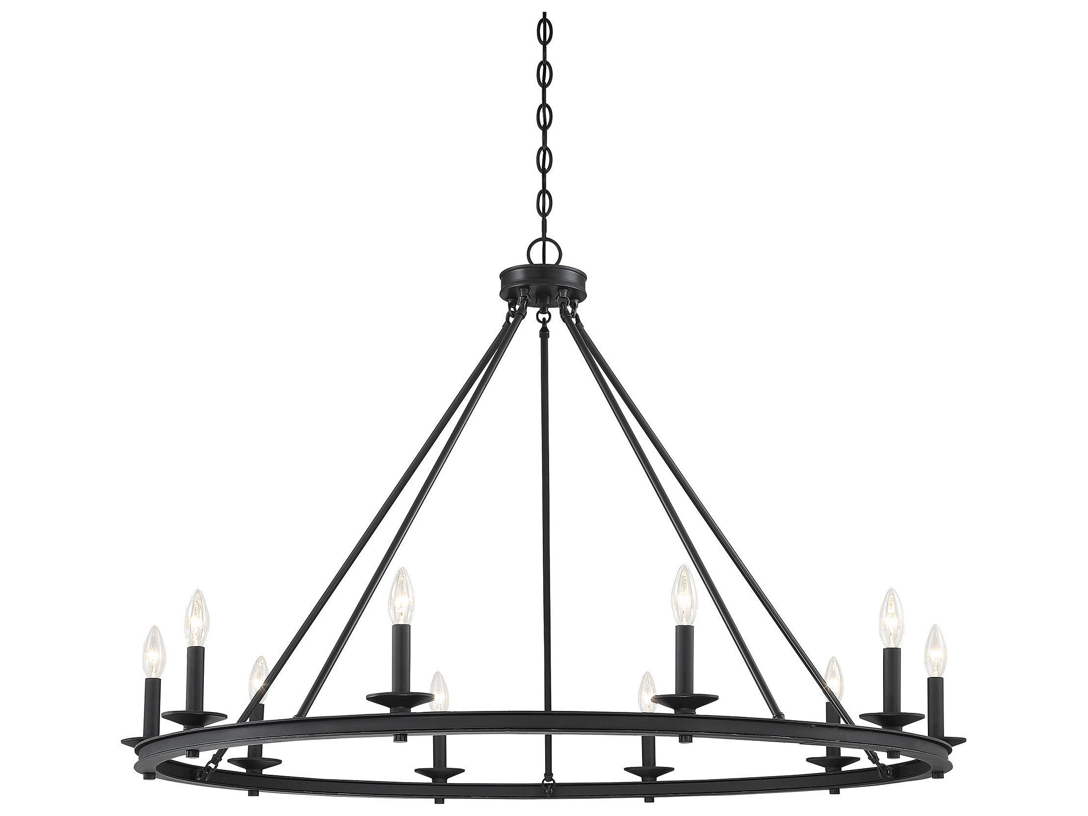 Savoy House Middleton 10-Light Matte Black Candelabra Chandelier