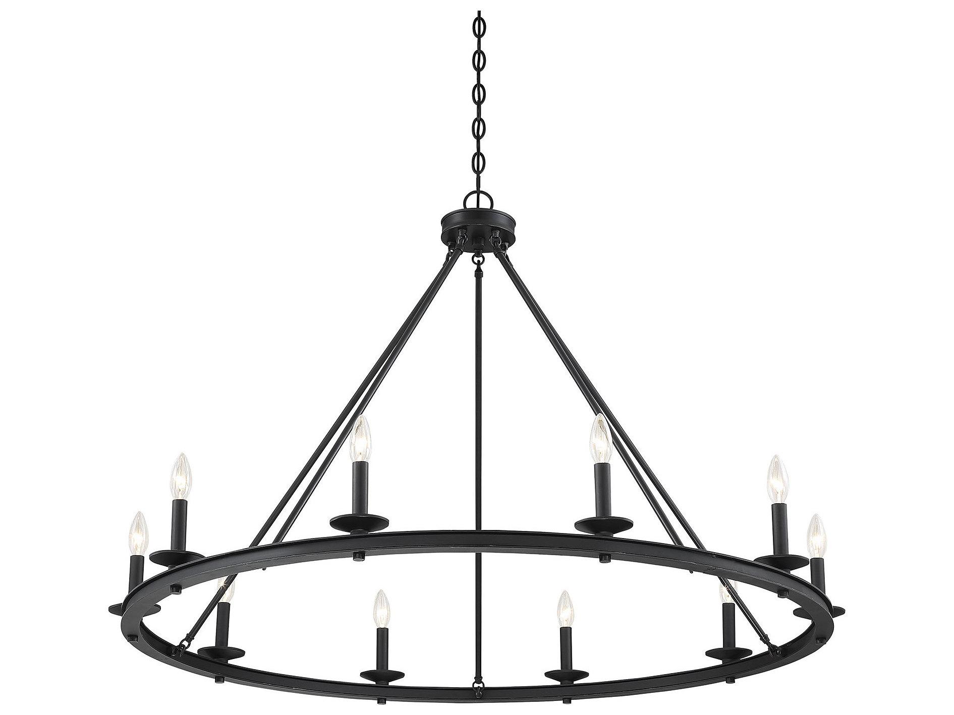 Savoy House Middleton 10-Light Matte Black Candelabra Chandelier