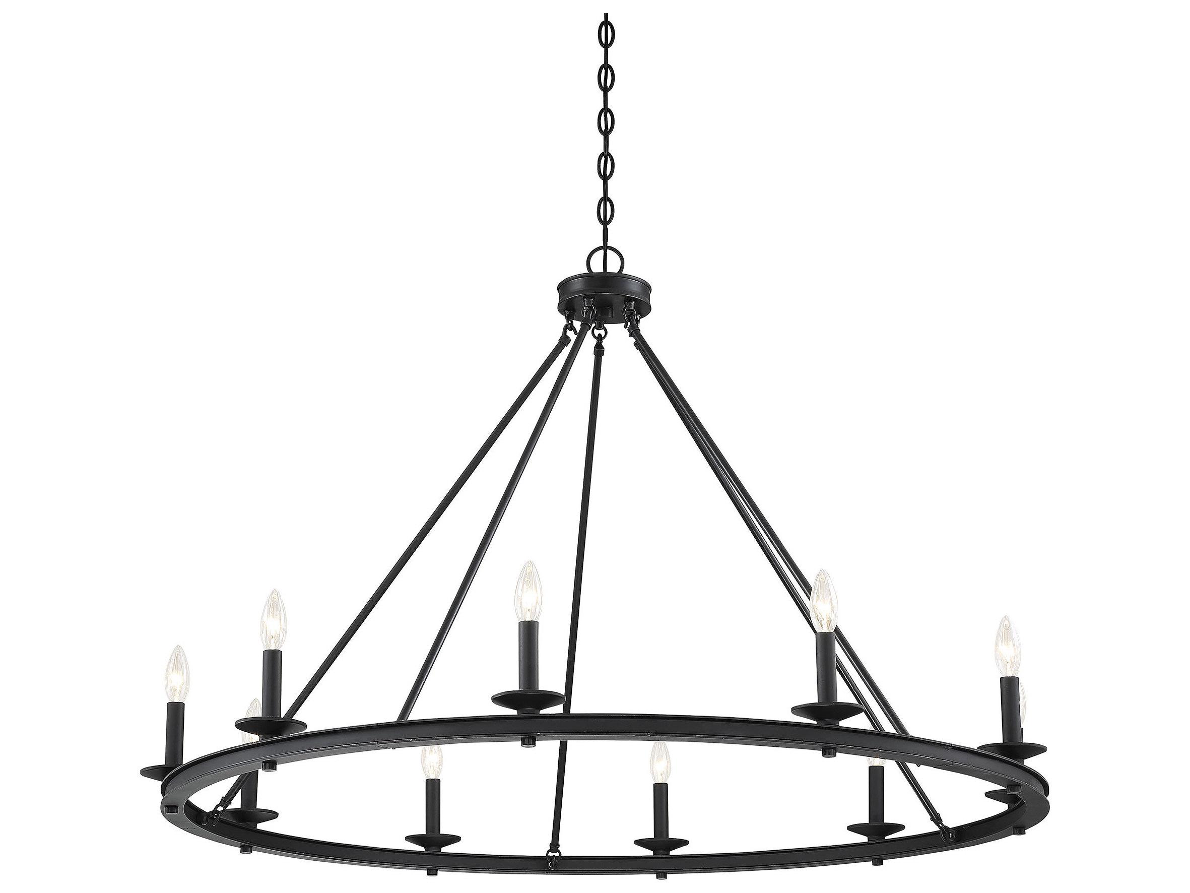 Savoy House Middleton 10-Light Matte Black Candelabra Chandelier