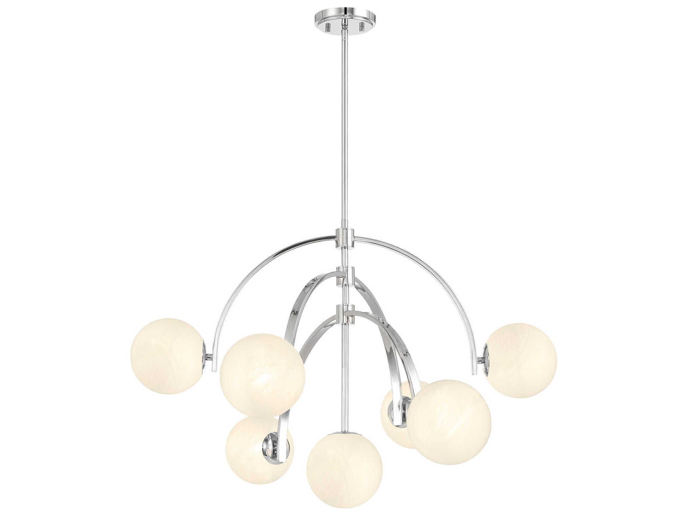Savoy House Marias 7-Light Polished Chrome Globe Chandelier
