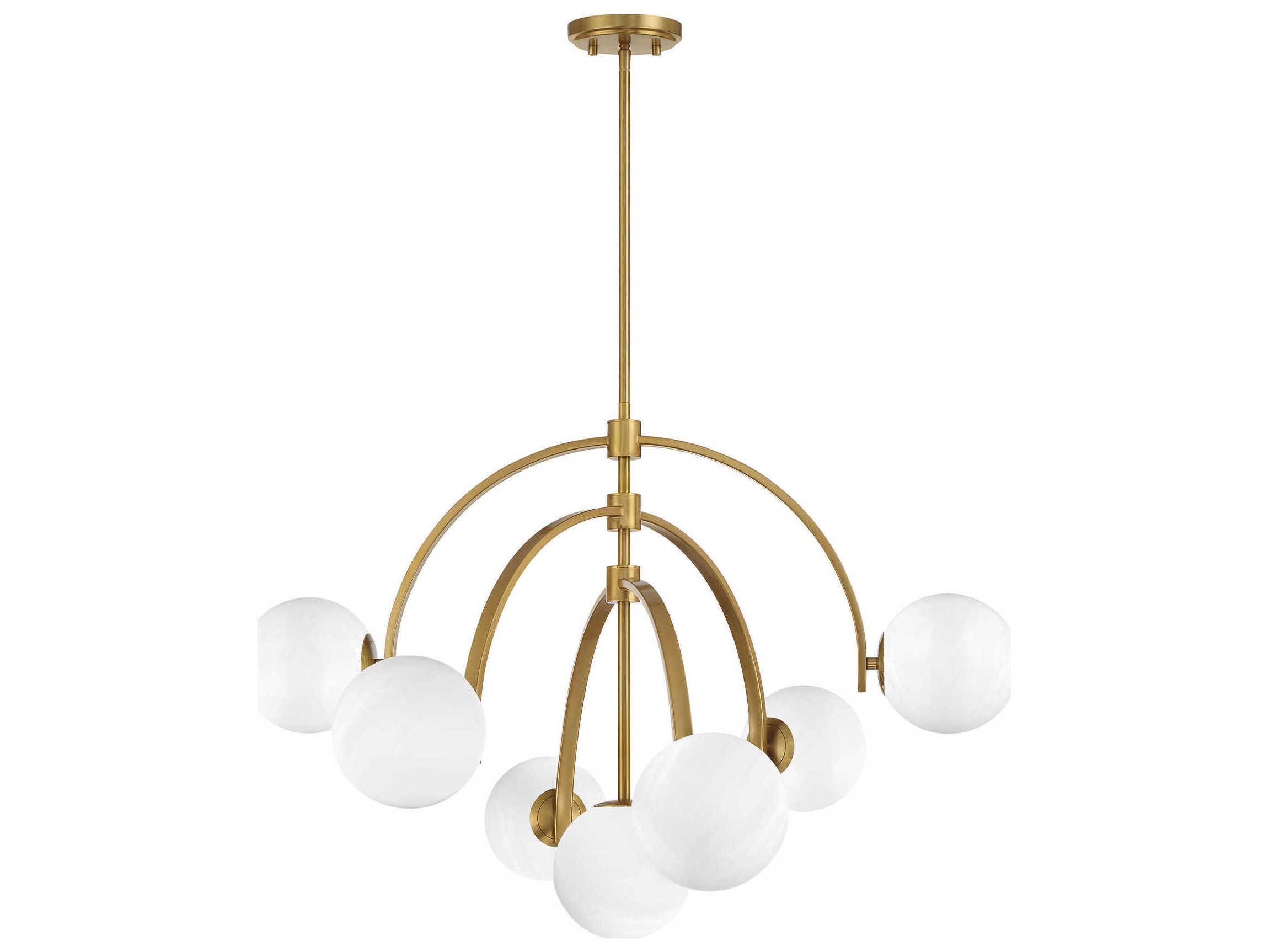 Savoy House Marias 7-Light Warm Brass Globe Chandelier