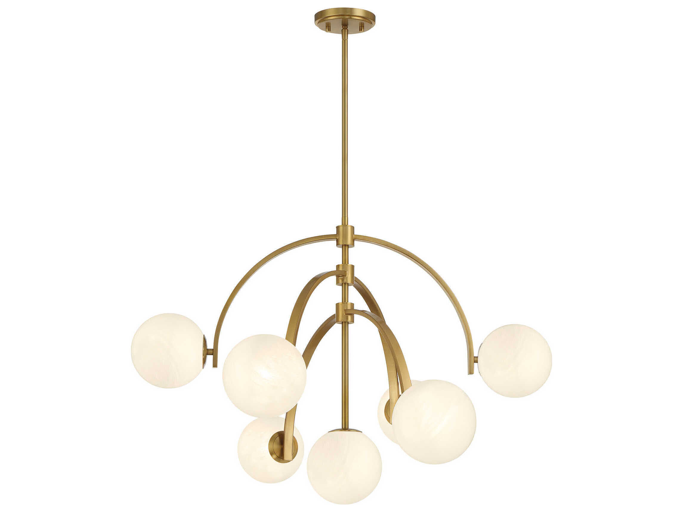 Savoy House Marias 7-Light Warm Brass Globe Chandelier