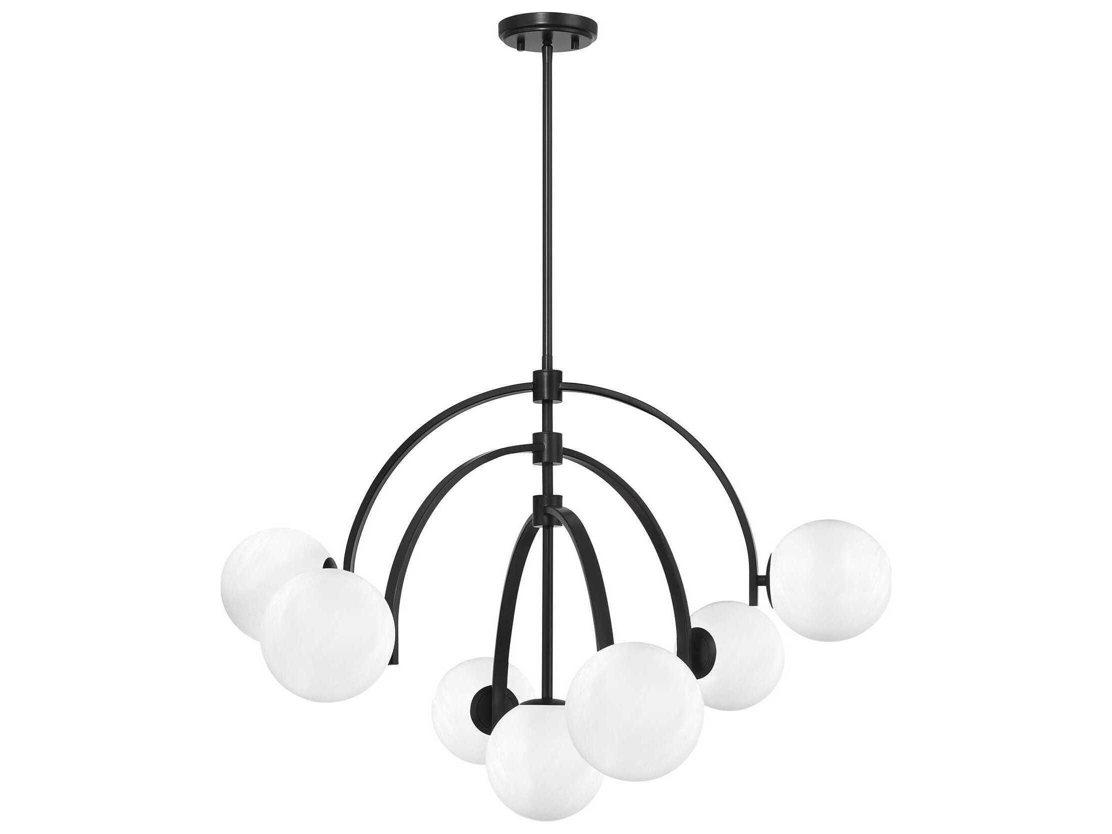 Savoy House Marias 7-Light Matte Black Globe Chandelier