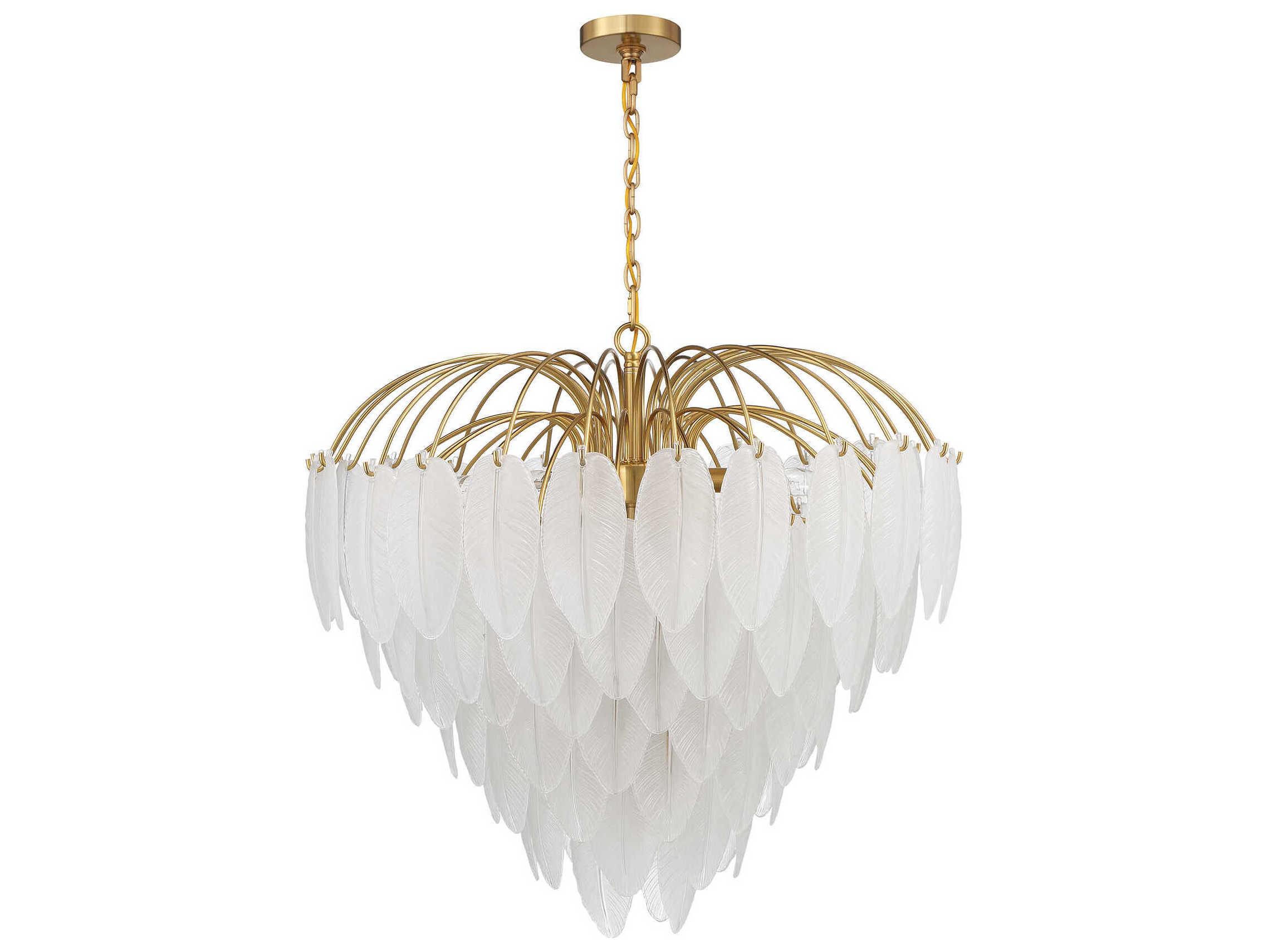 Savoy House Boa 9-Light Warm Brass Chandelier