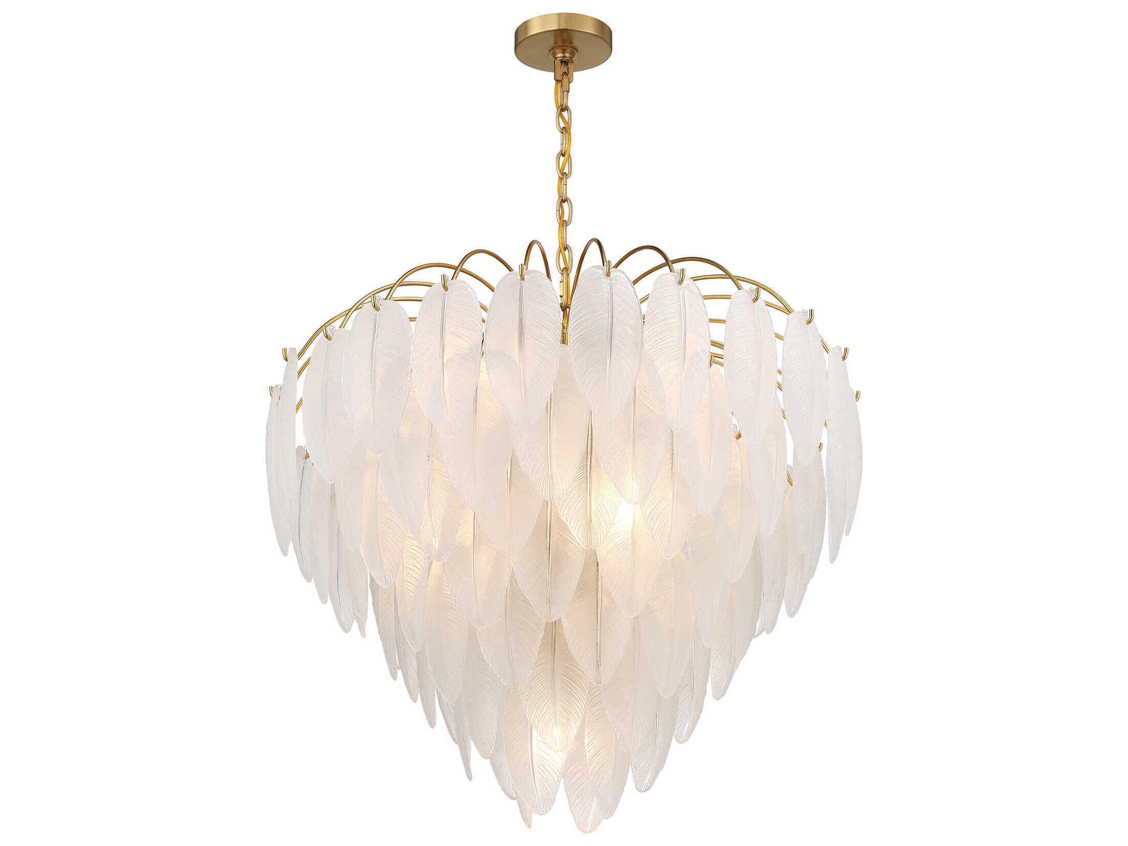 Savoy House Boa 9-Light Warm Brass Chandelier