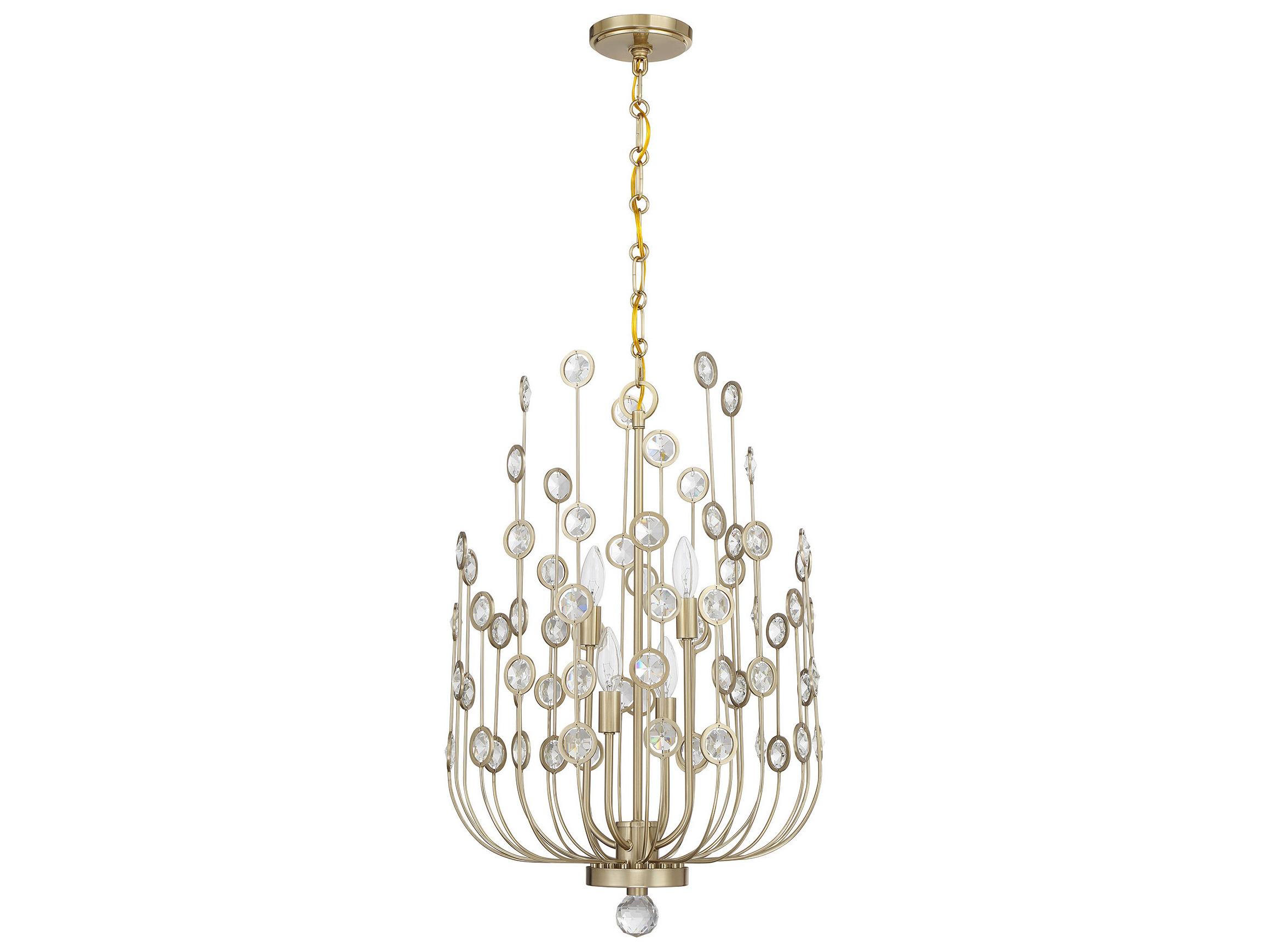 Savoy House Irina 4-Light Noble Brass Chandelier