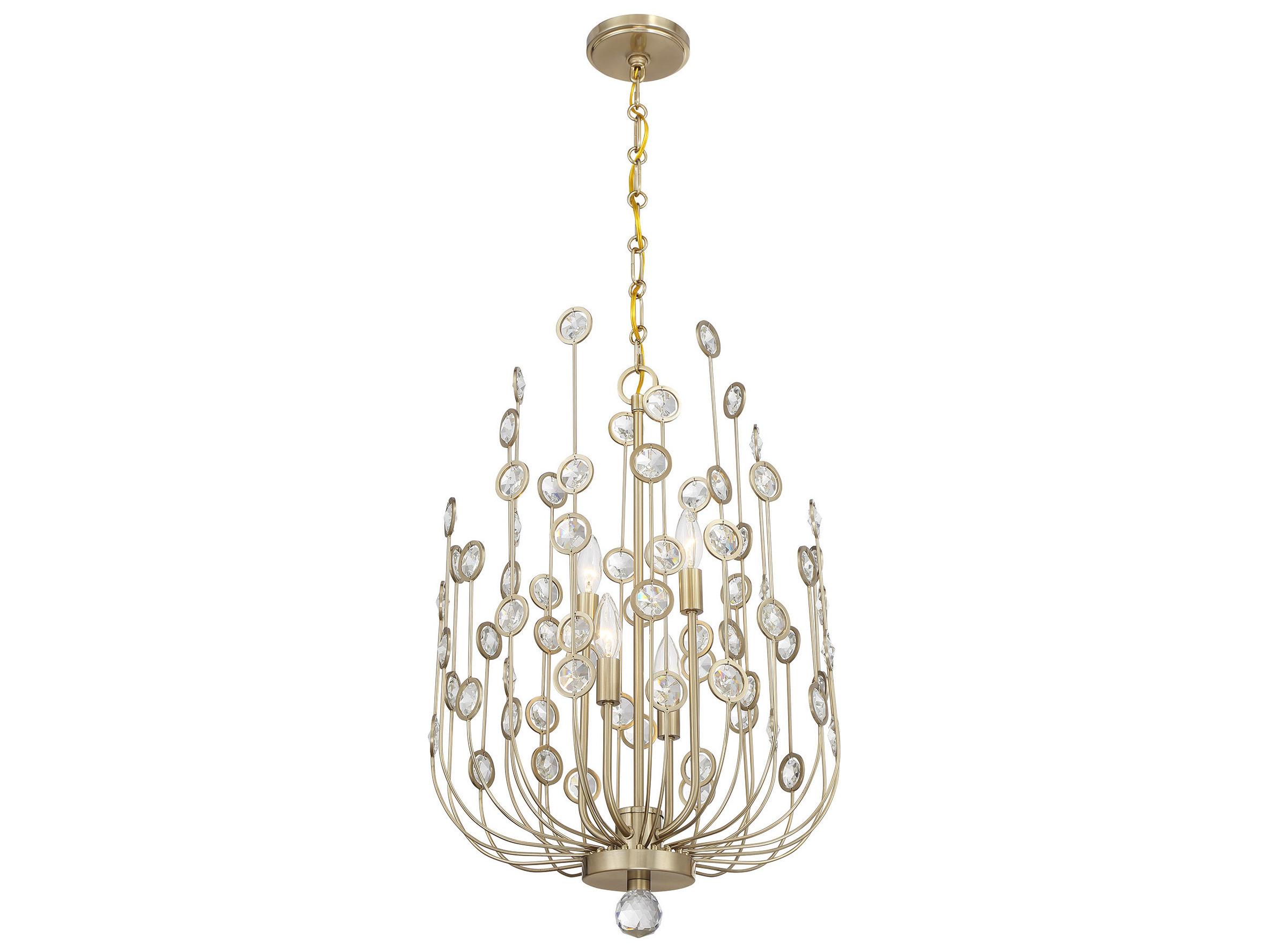 Savoy House Irina 4-Light Noble Brass Chandelier