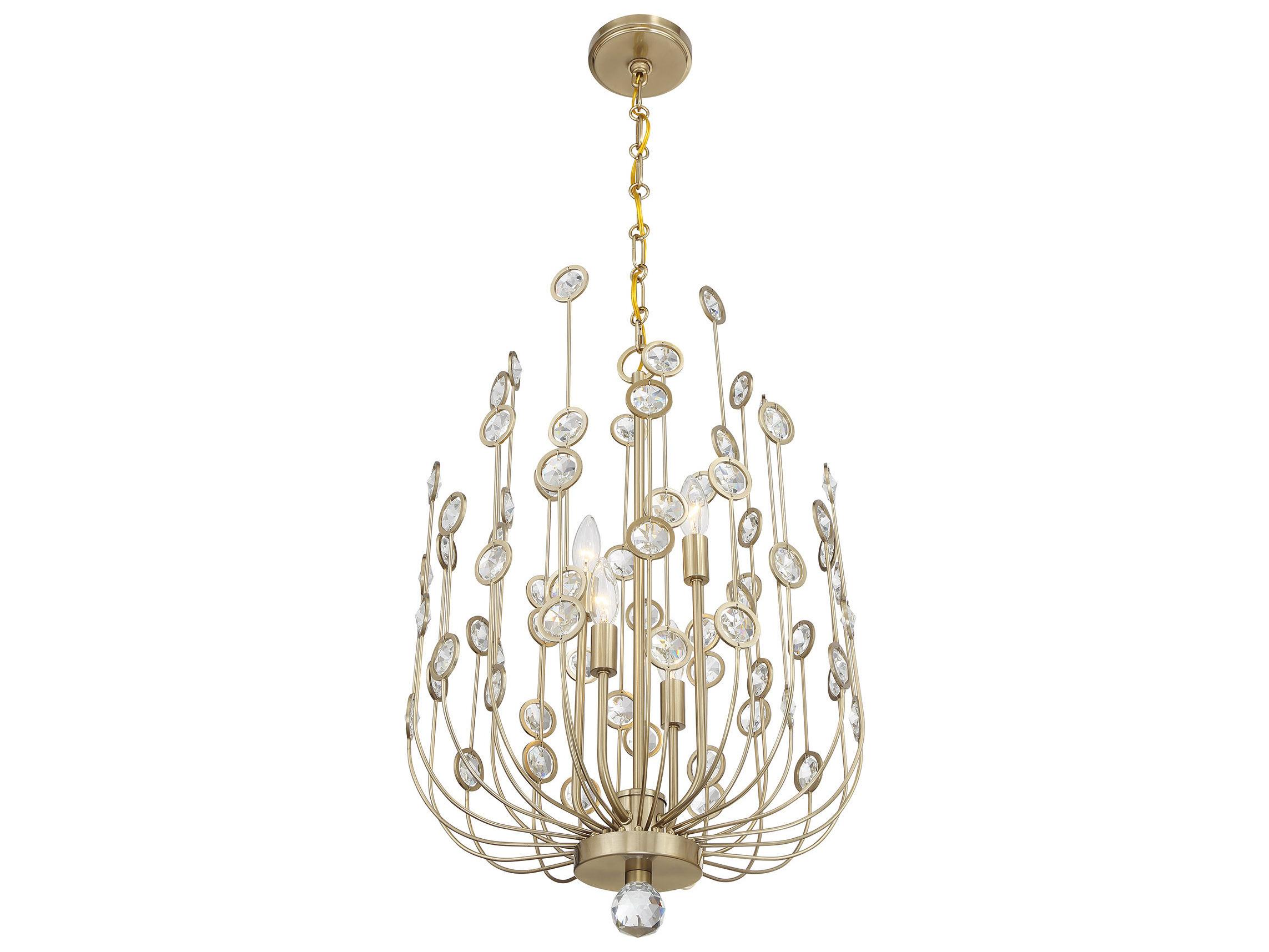 Savoy House Irina 4-Light Noble Brass Chandelier