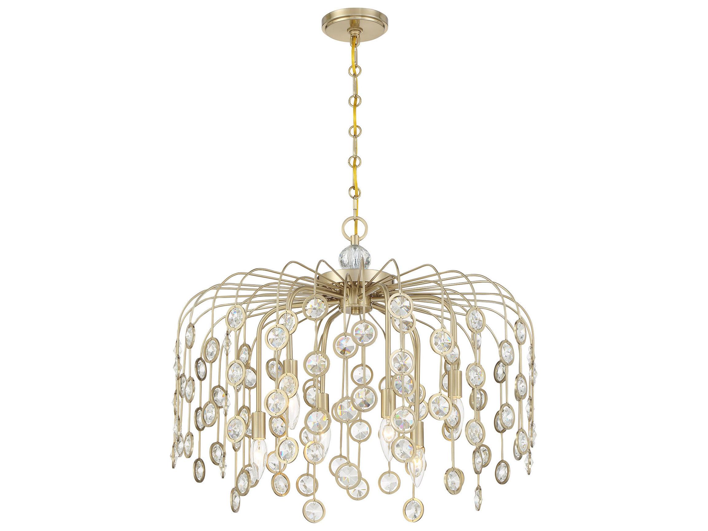 Savoy House Irina 6-Light Noble Brass Chandelier