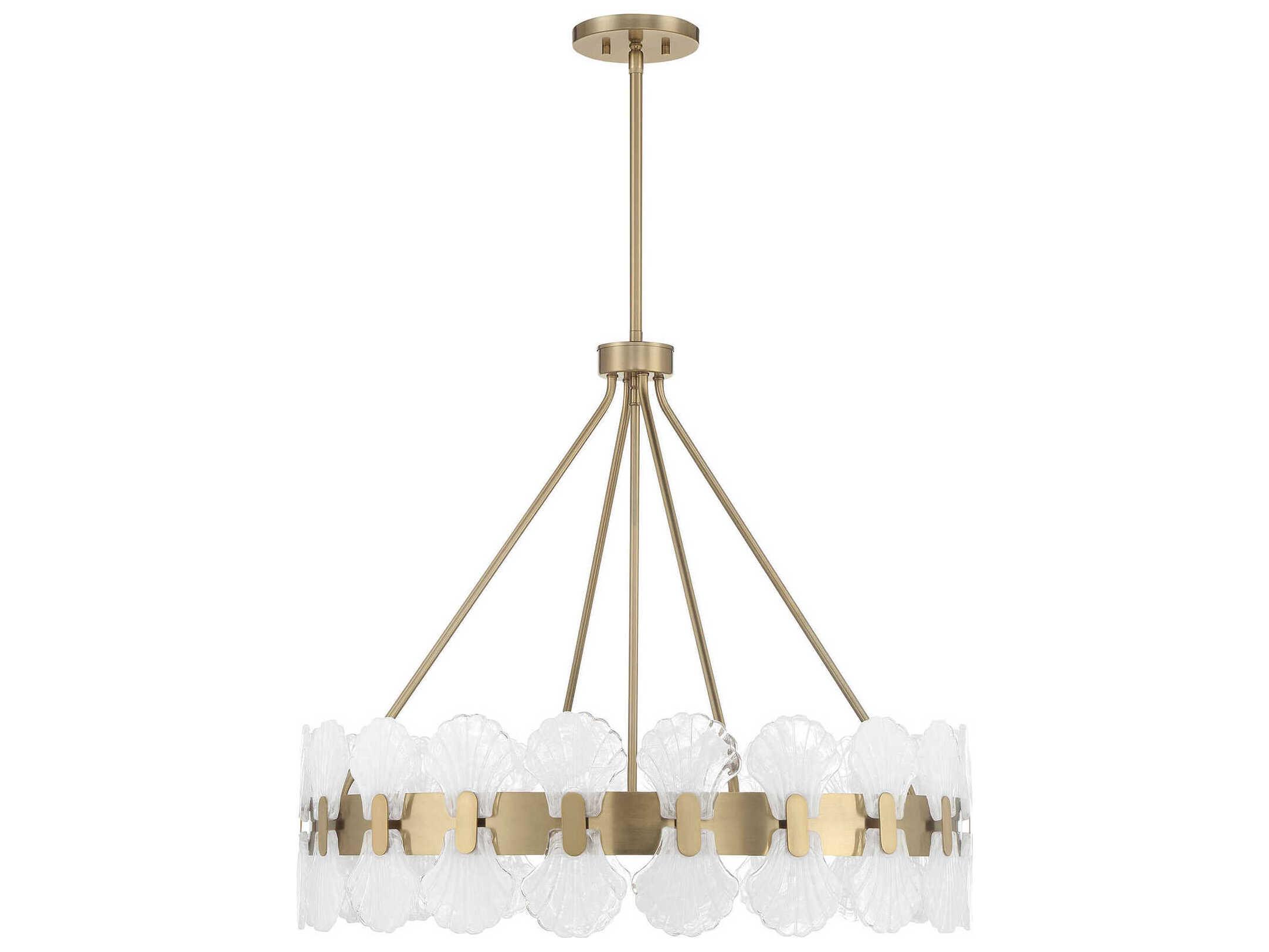 Savoy House Bancroft 6-Light Noble Brass Round Chandelier