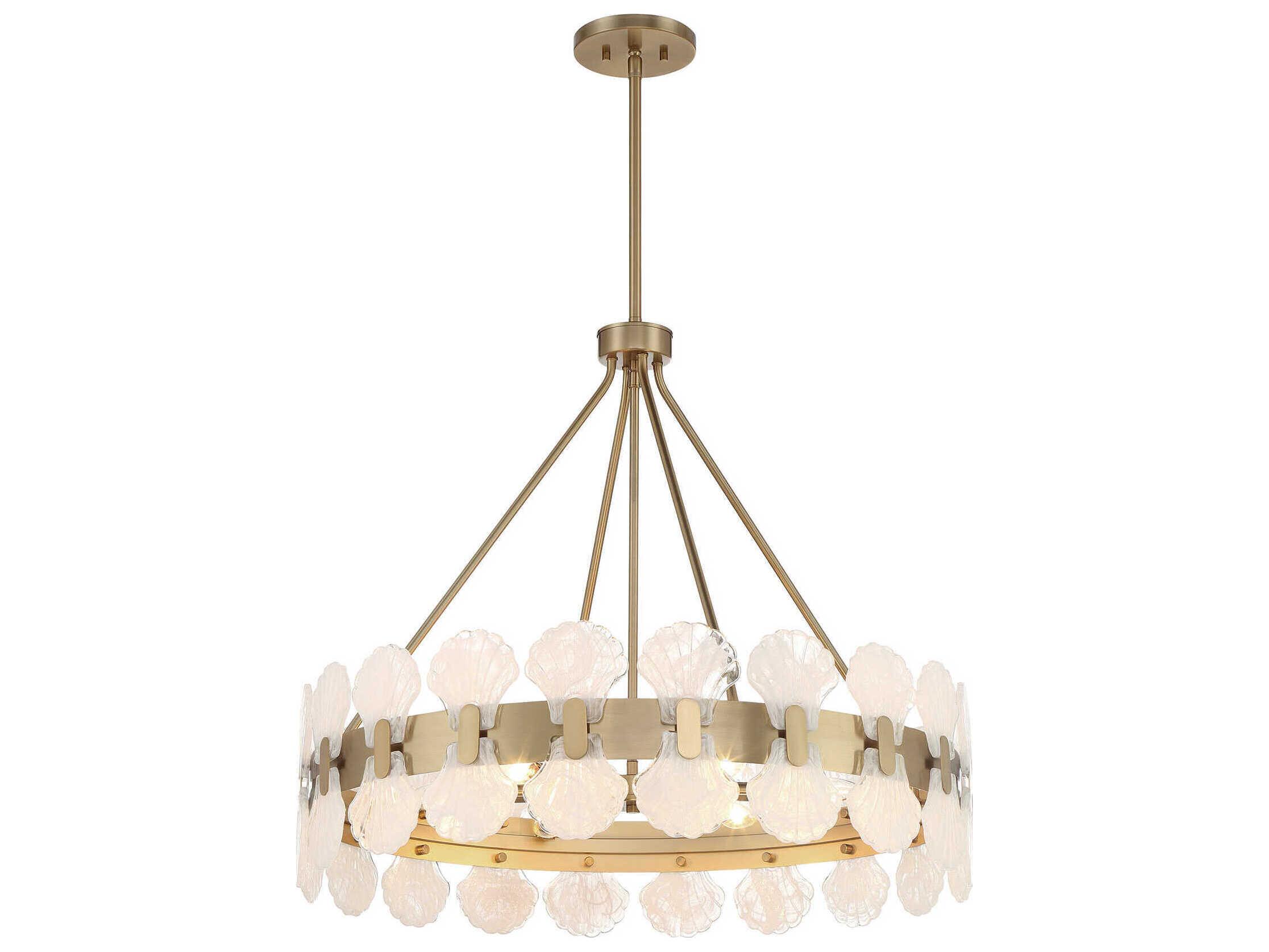 Savoy House Bancroft 6-Light Noble Brass Round Chandelier