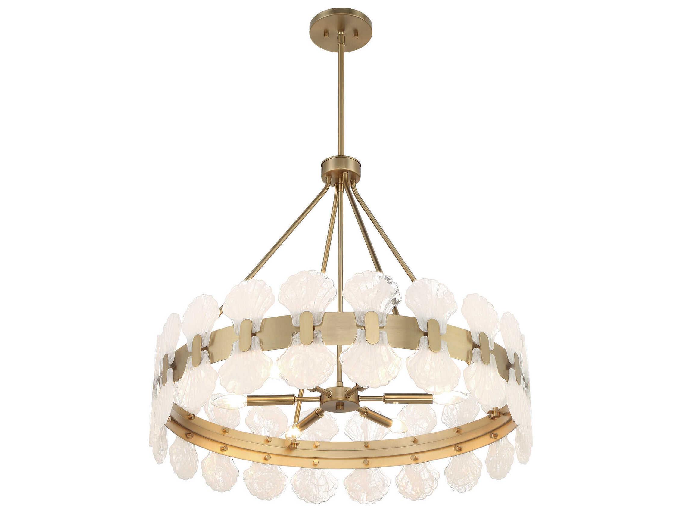 Savoy House Bancroft 6-Light Noble Brass Round Chandelier
