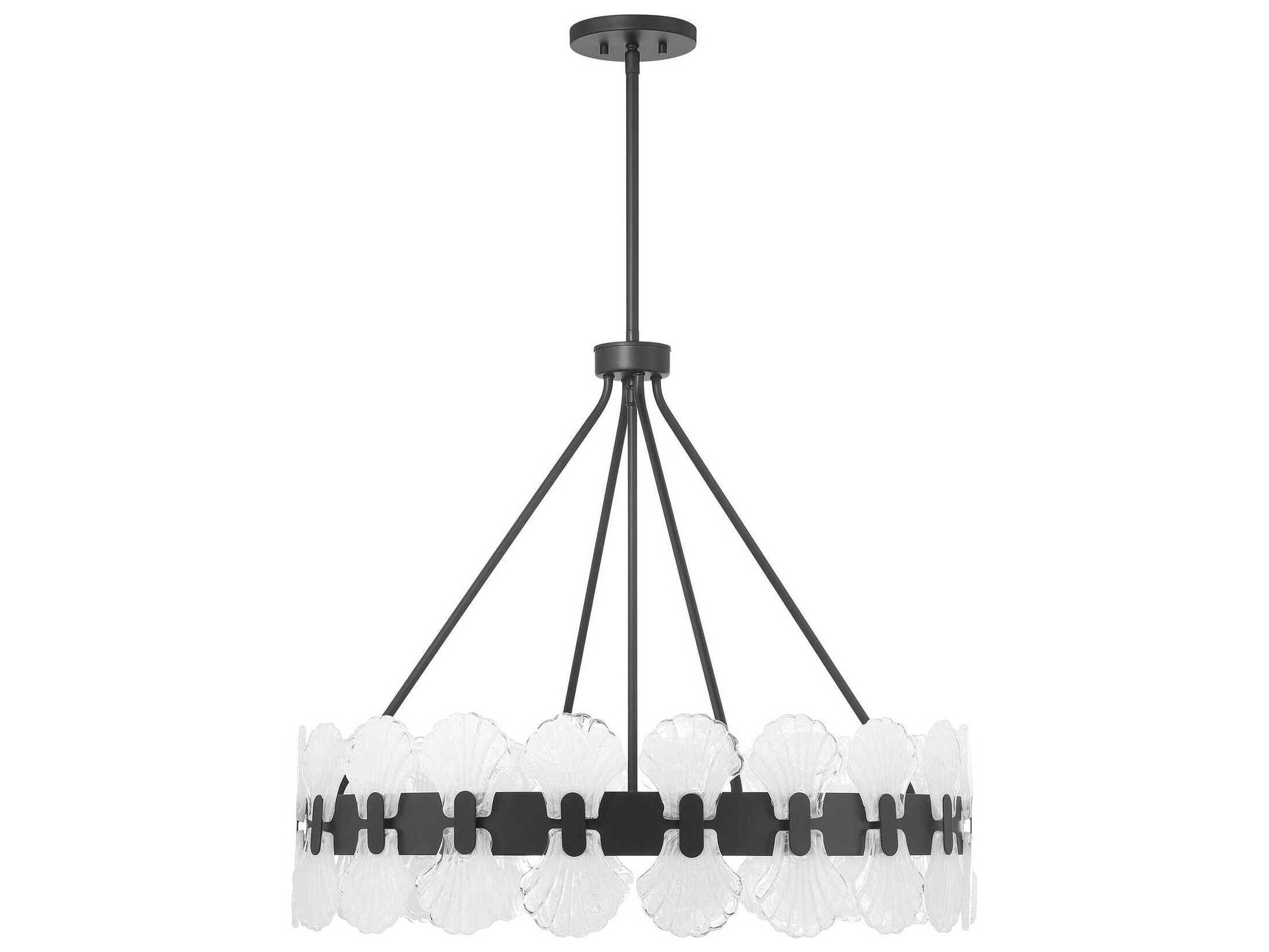 Savoy House Bancroft 6-Light Matte Black Round Chandelier
