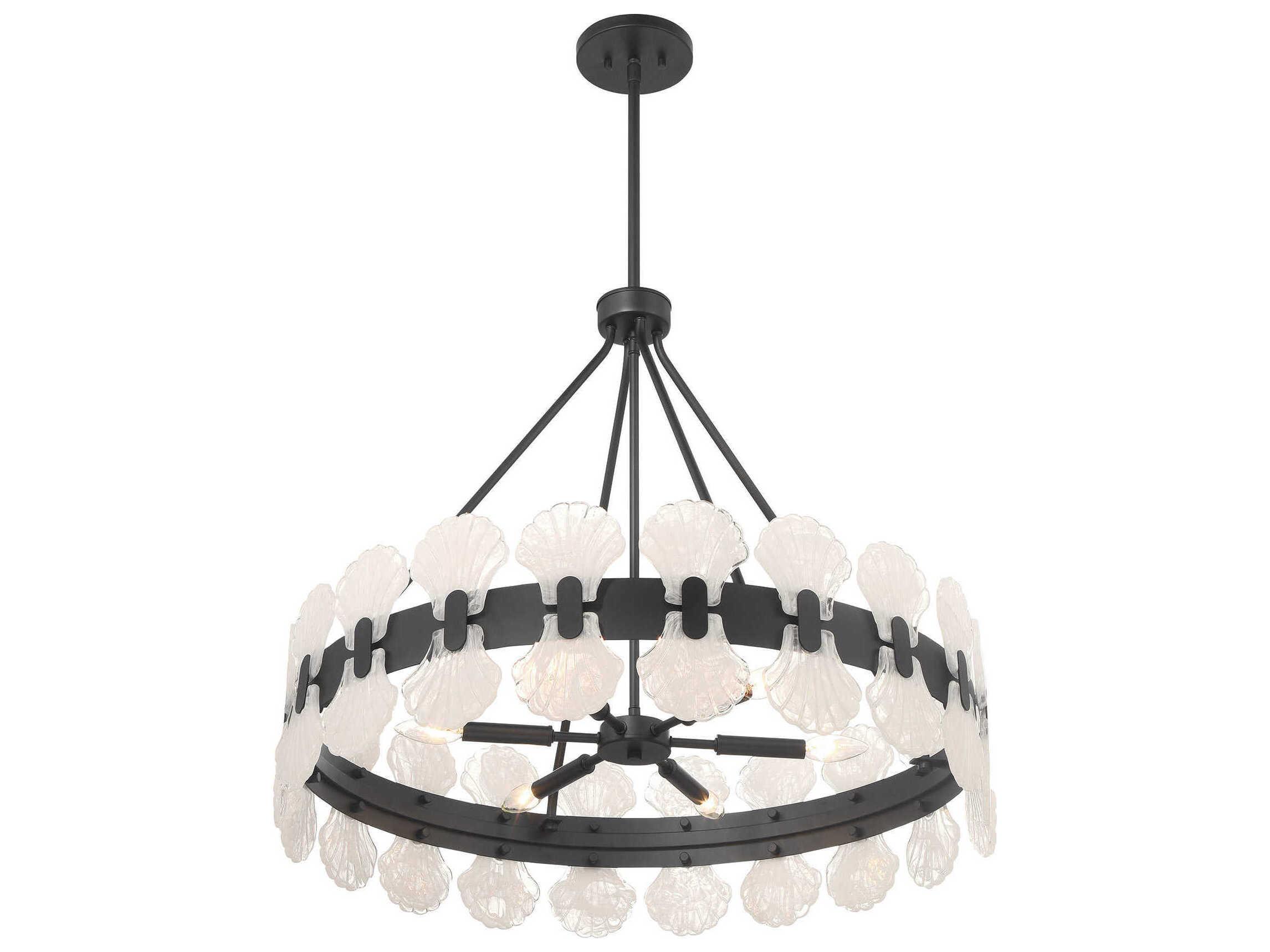 Savoy House Bancroft 6-Light Matte Black Round Chandelier