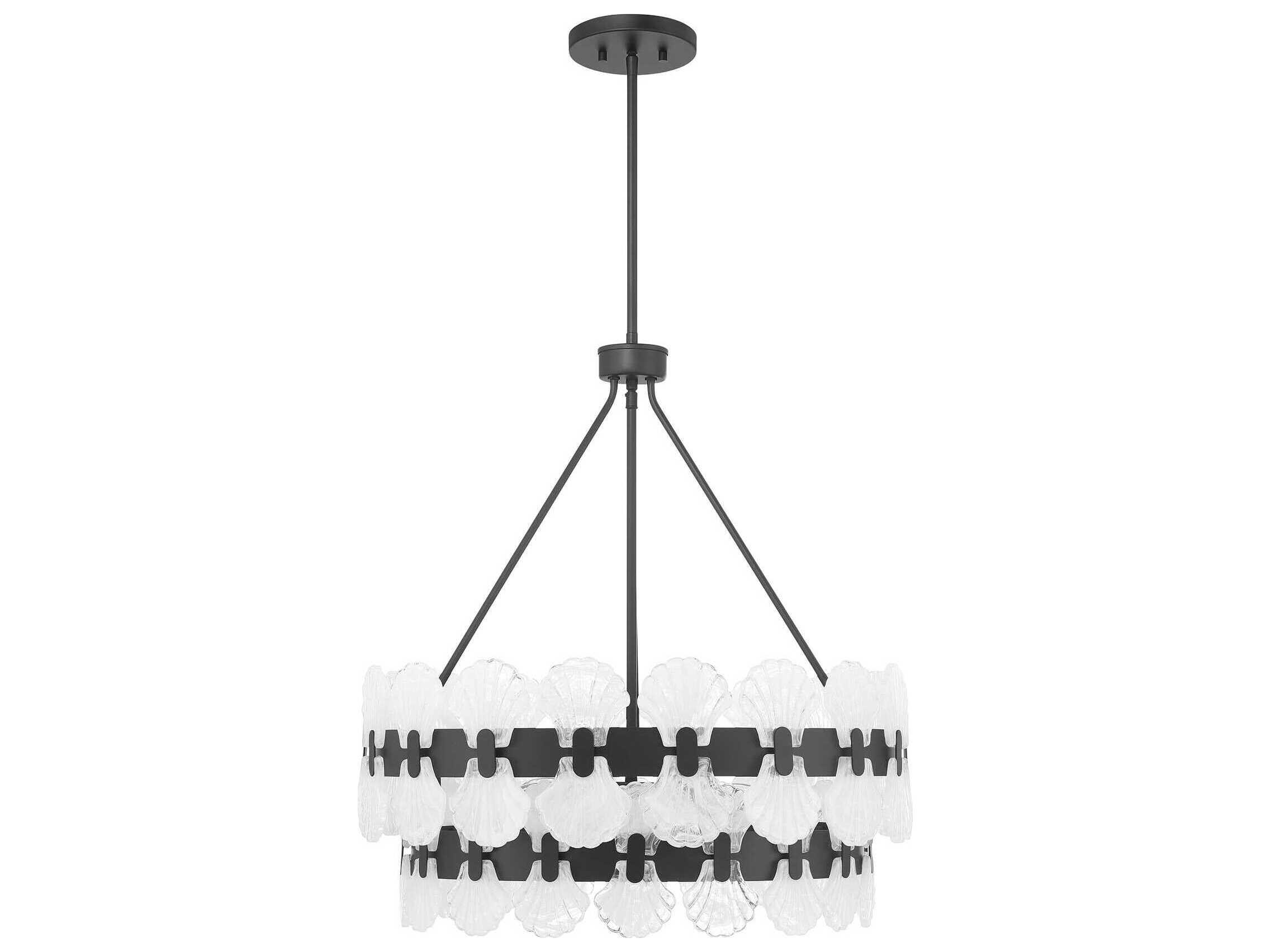 Savoy House Bancroft 5-Light Matte Black Drum Round Chandelier
