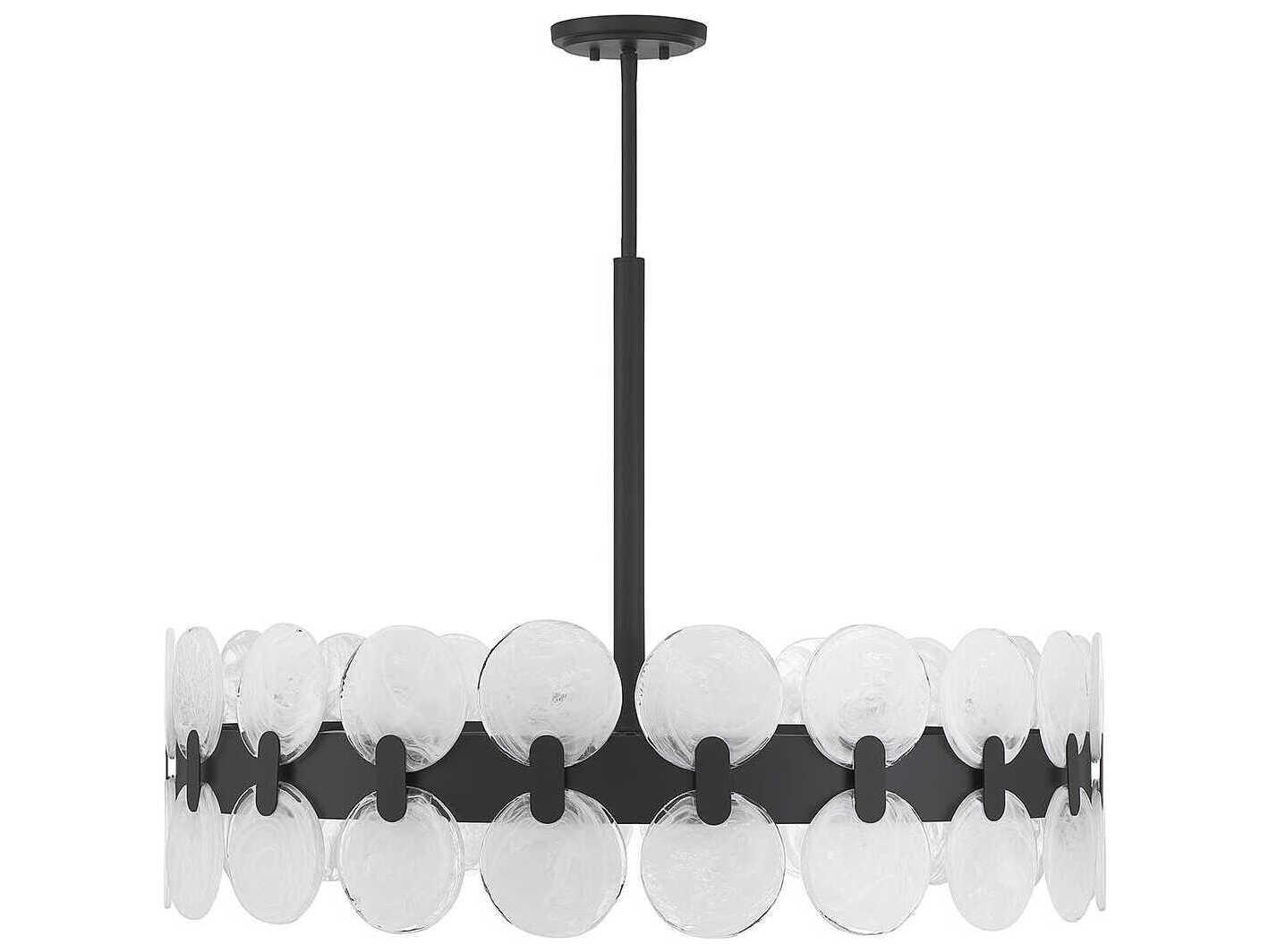 Savoy House Boca 10-Light Matte Black Glass Pendant