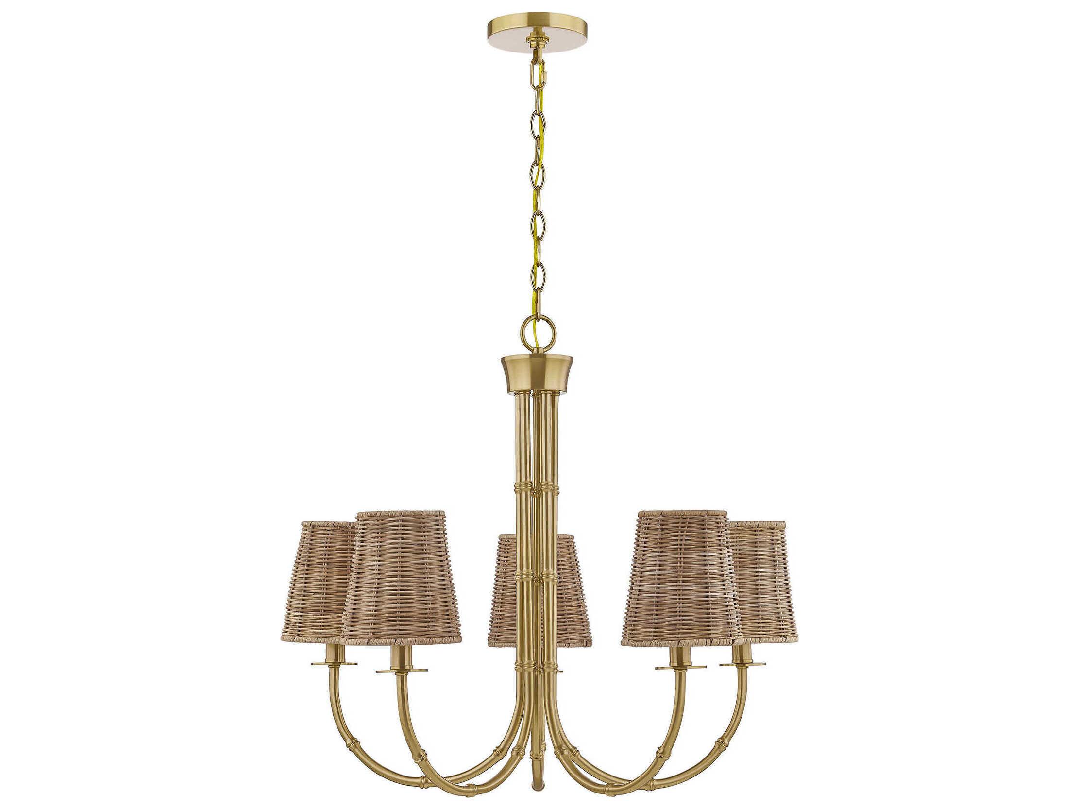 Savoy House Ashbury 5-Light Warm Brass Empire Round Chandelier