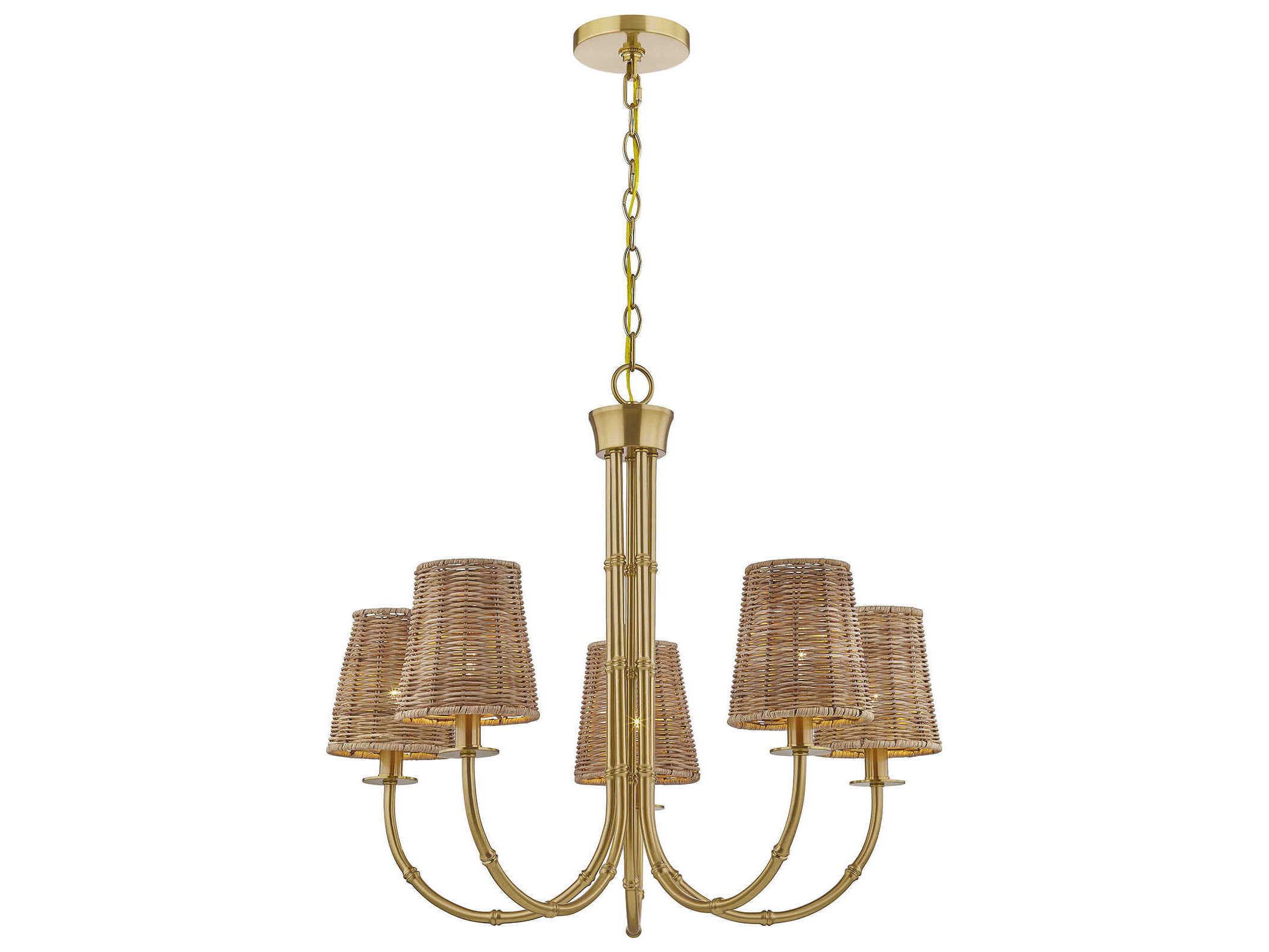 Savoy House Ashbury 5-Light Warm Brass Empire Round Chandelier