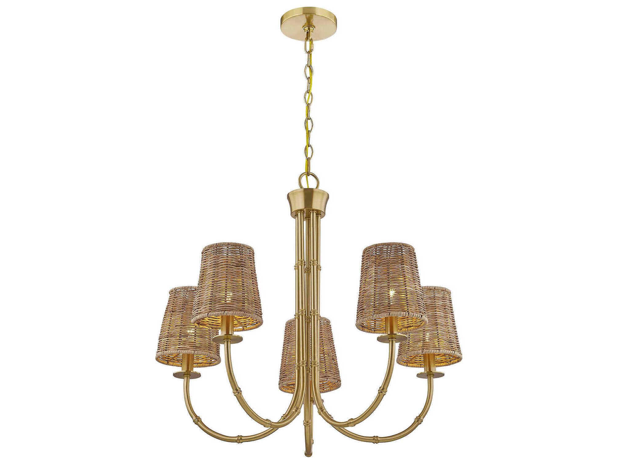Savoy House Ashbury 5-Light Warm Brass Empire Round Chandelier