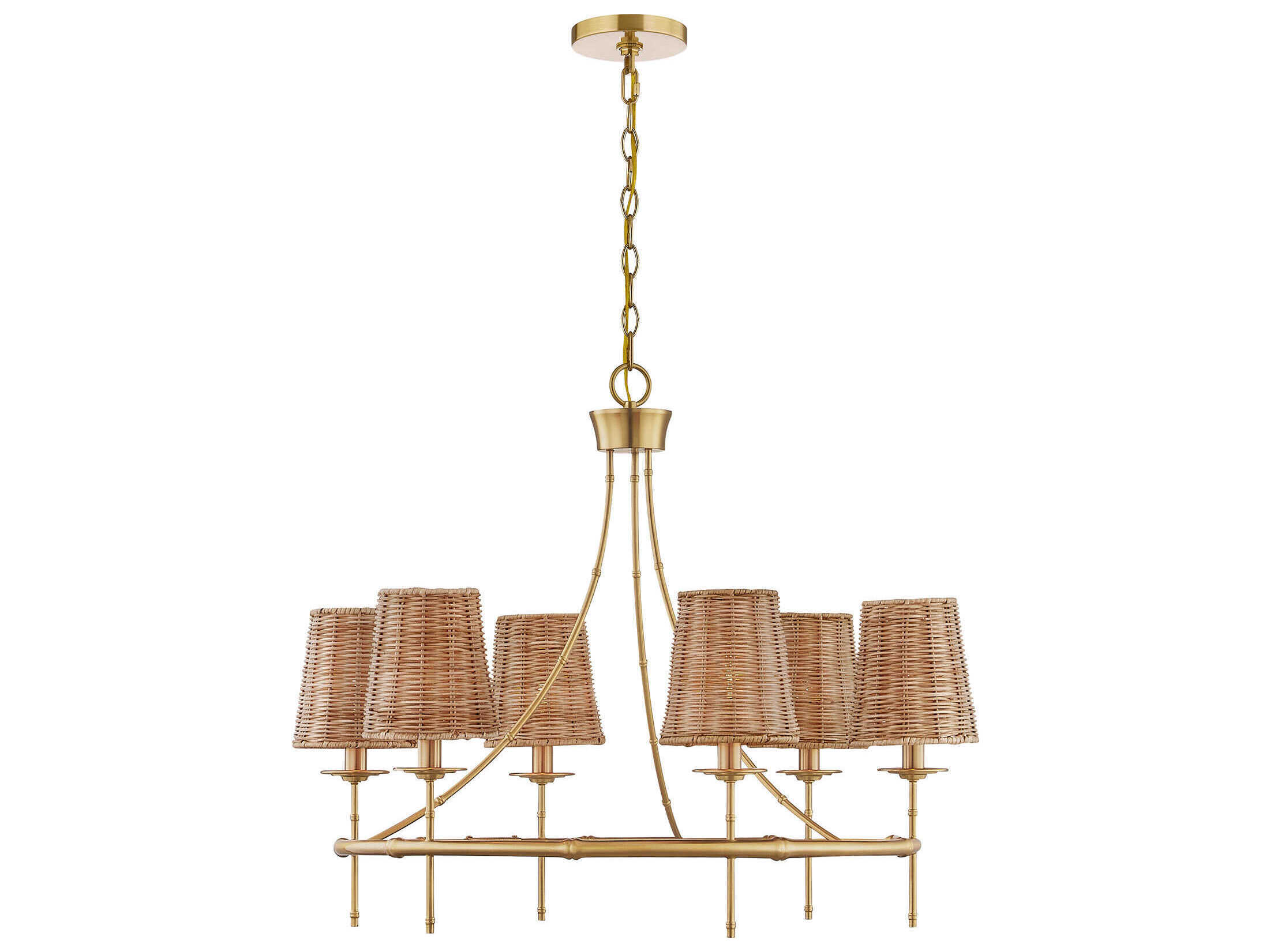 Savoy House Ashbury 6-Light Warm Brass Empire Round Chandelier