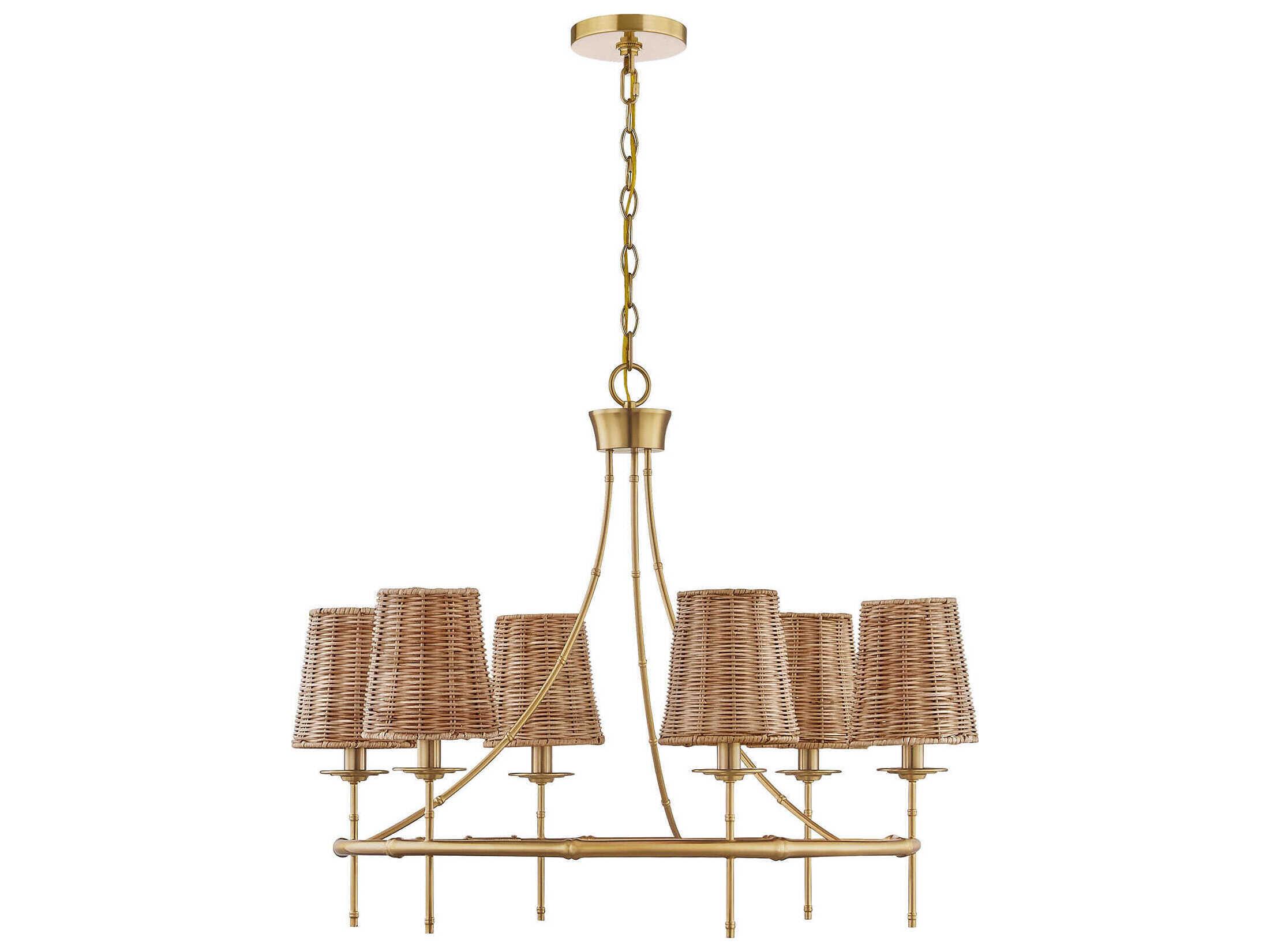 Savoy House Ashbury 6-Light Warm Brass Empire Round Chandelier
