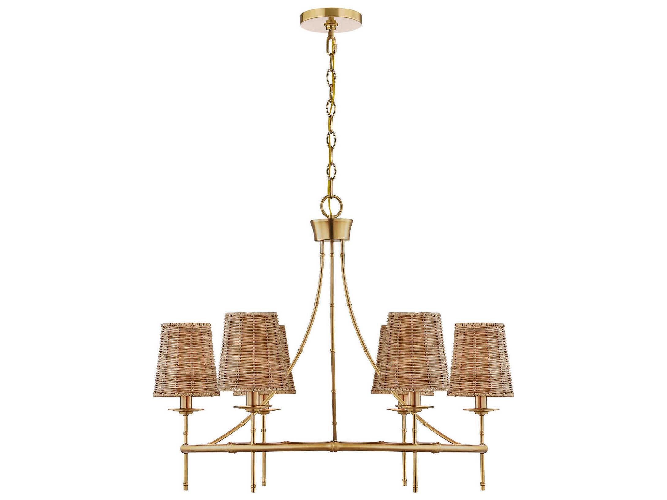 Savoy House Ashbury 6-Light Warm Brass Empire Round Chandelier