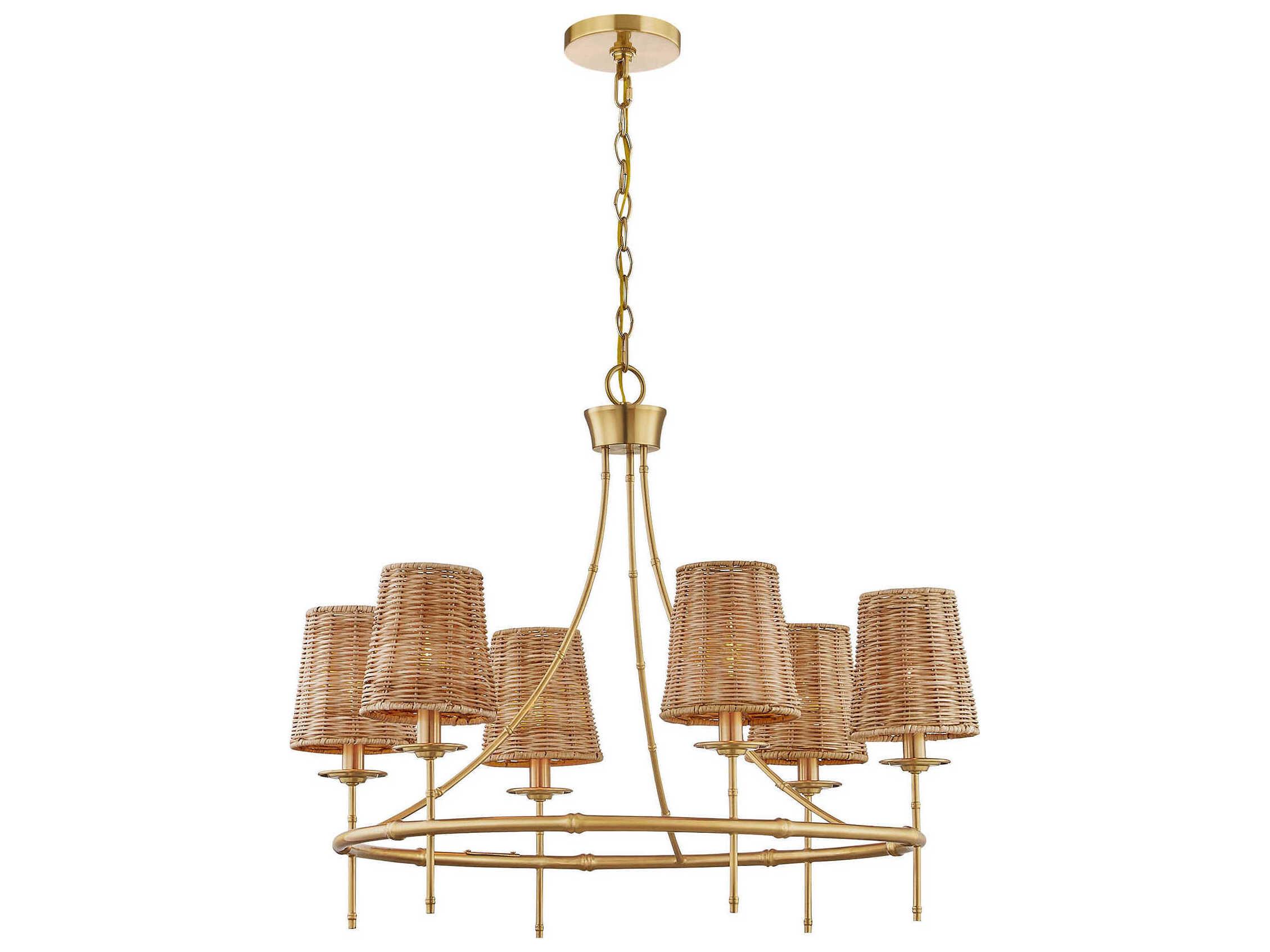 Savoy House Ashbury 6-Light Warm Brass Empire Round Chandelier