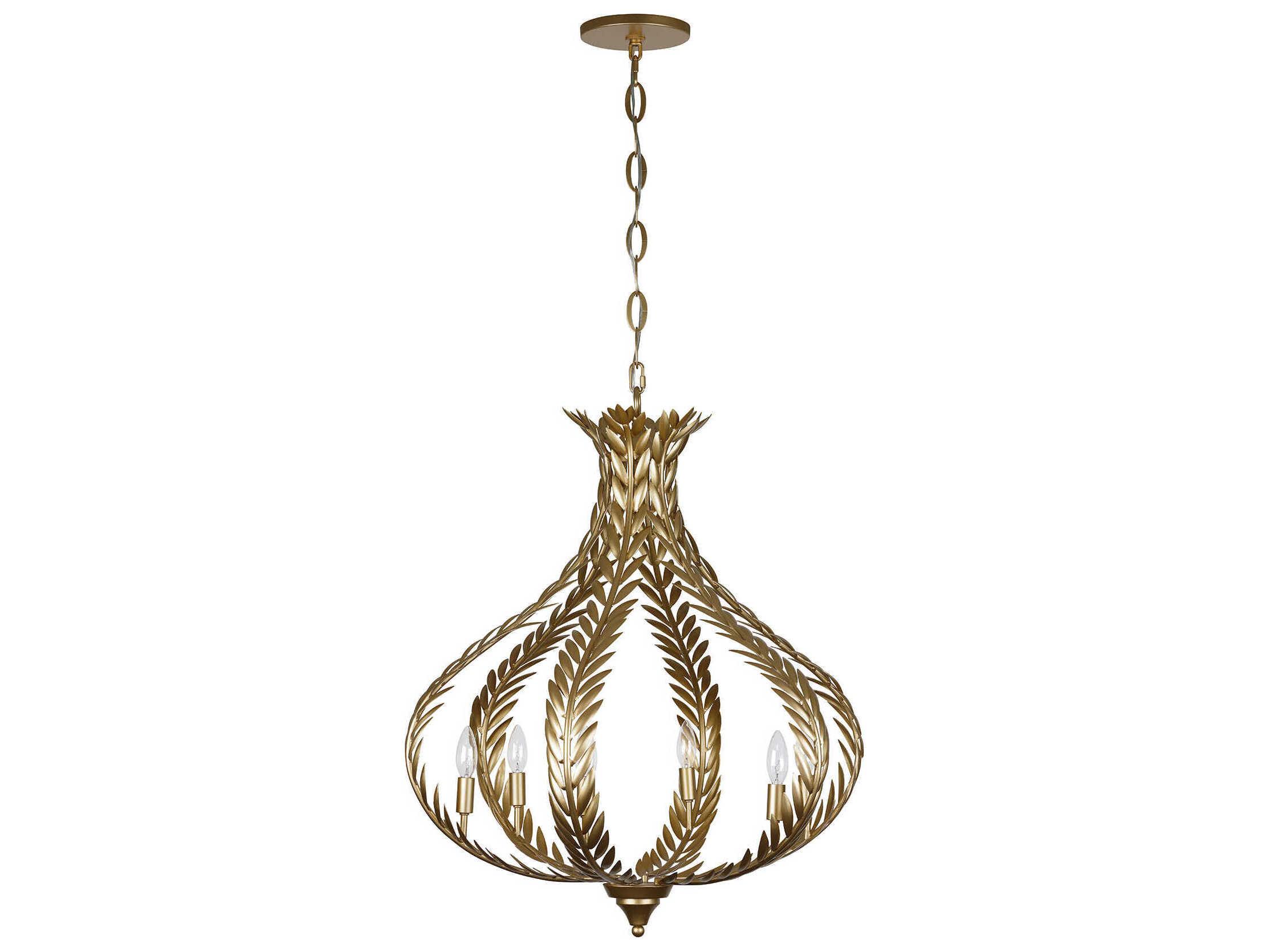 Savoy House Atlas 6-Light Grecian Gold Candelabra Chandelier