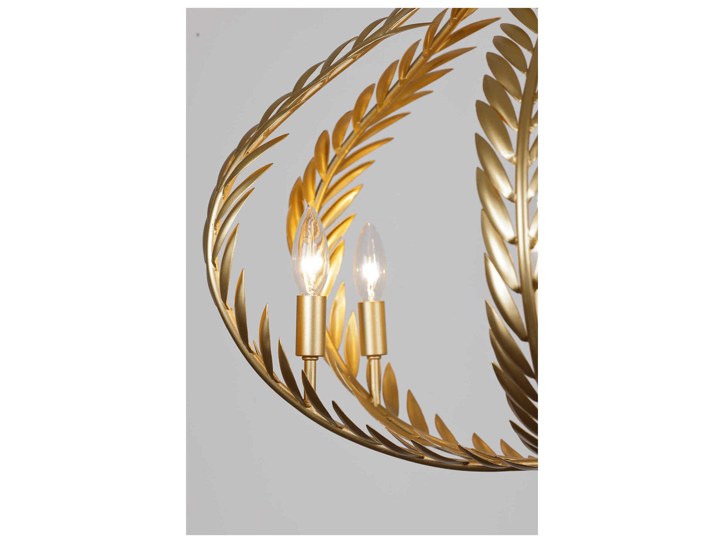 Savoy House Atlas 6-Light Grecian Gold Candelabra Chandelier