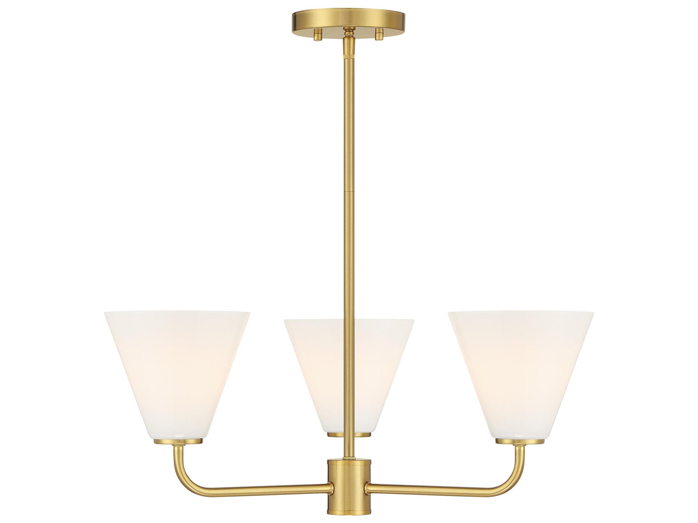 Savoy House Blair 3-Light Warm Brass Chandelier