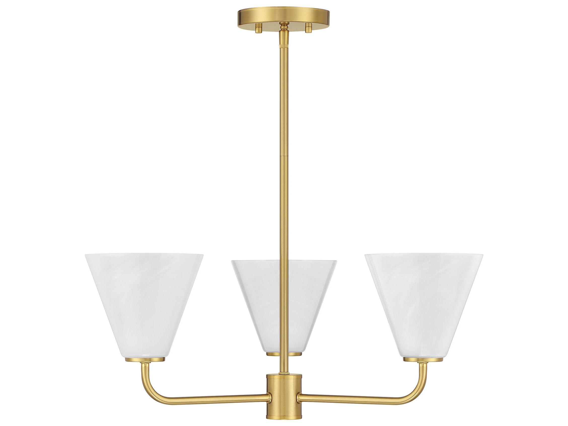 Savoy House Blair 3-Light Warm Brass Chandelier