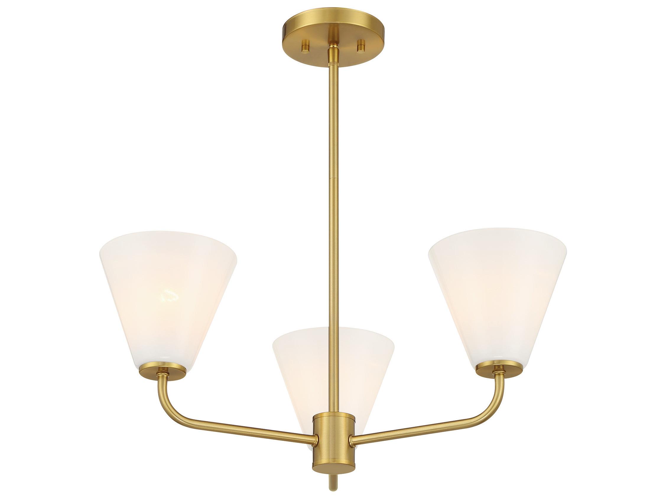 Savoy House Blair 3-Light Warm Brass Chandelier
