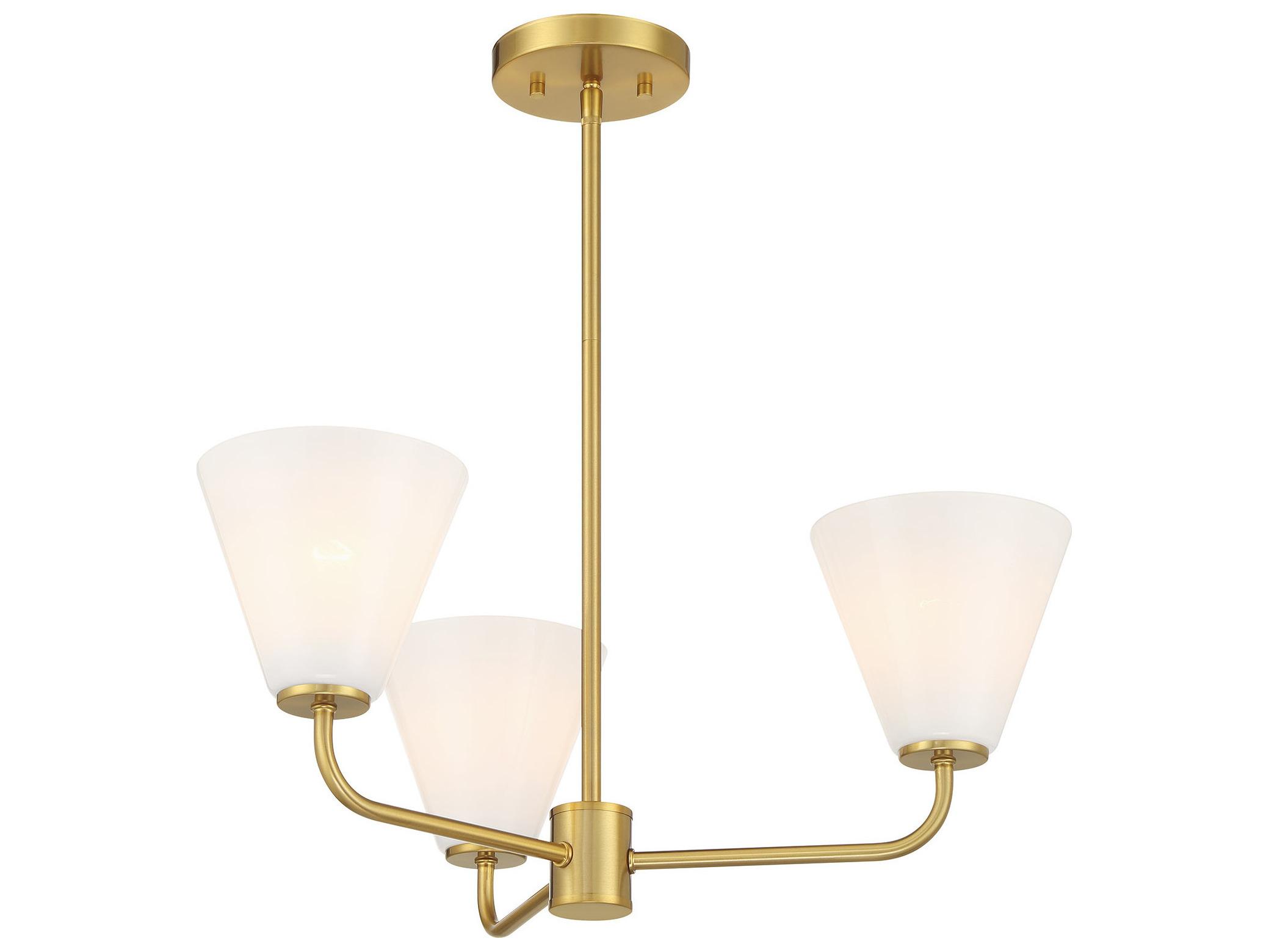 Savoy House Blair 3-Light Warm Brass Chandelier