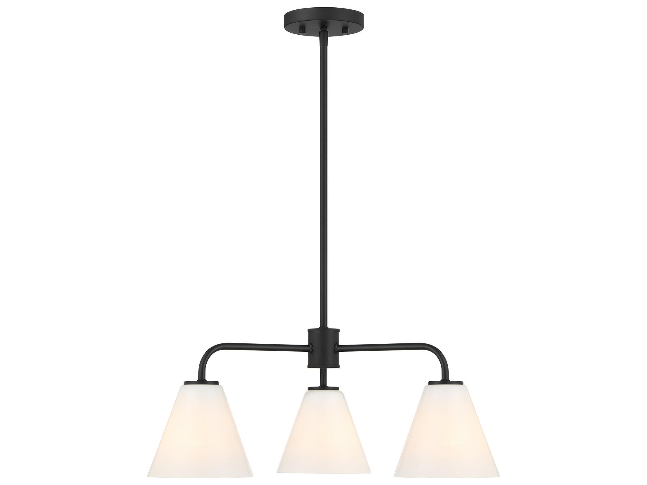 Savoy House Blair 3-Light Matte Black Chandelier