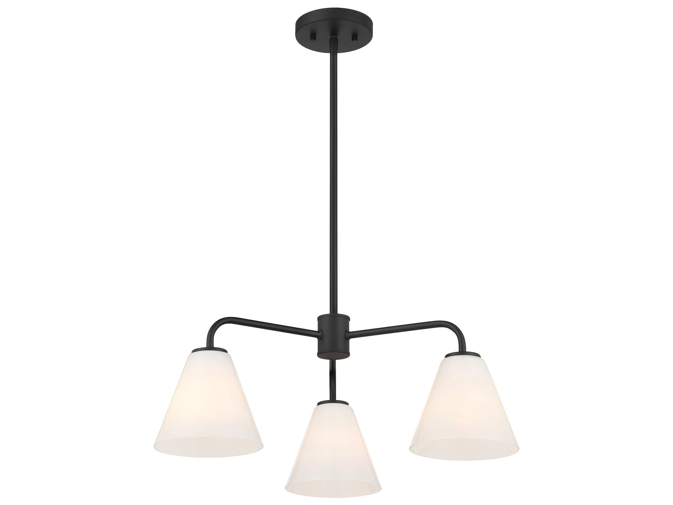 Savoy House Blair 3-Light Matte Black Chandelier