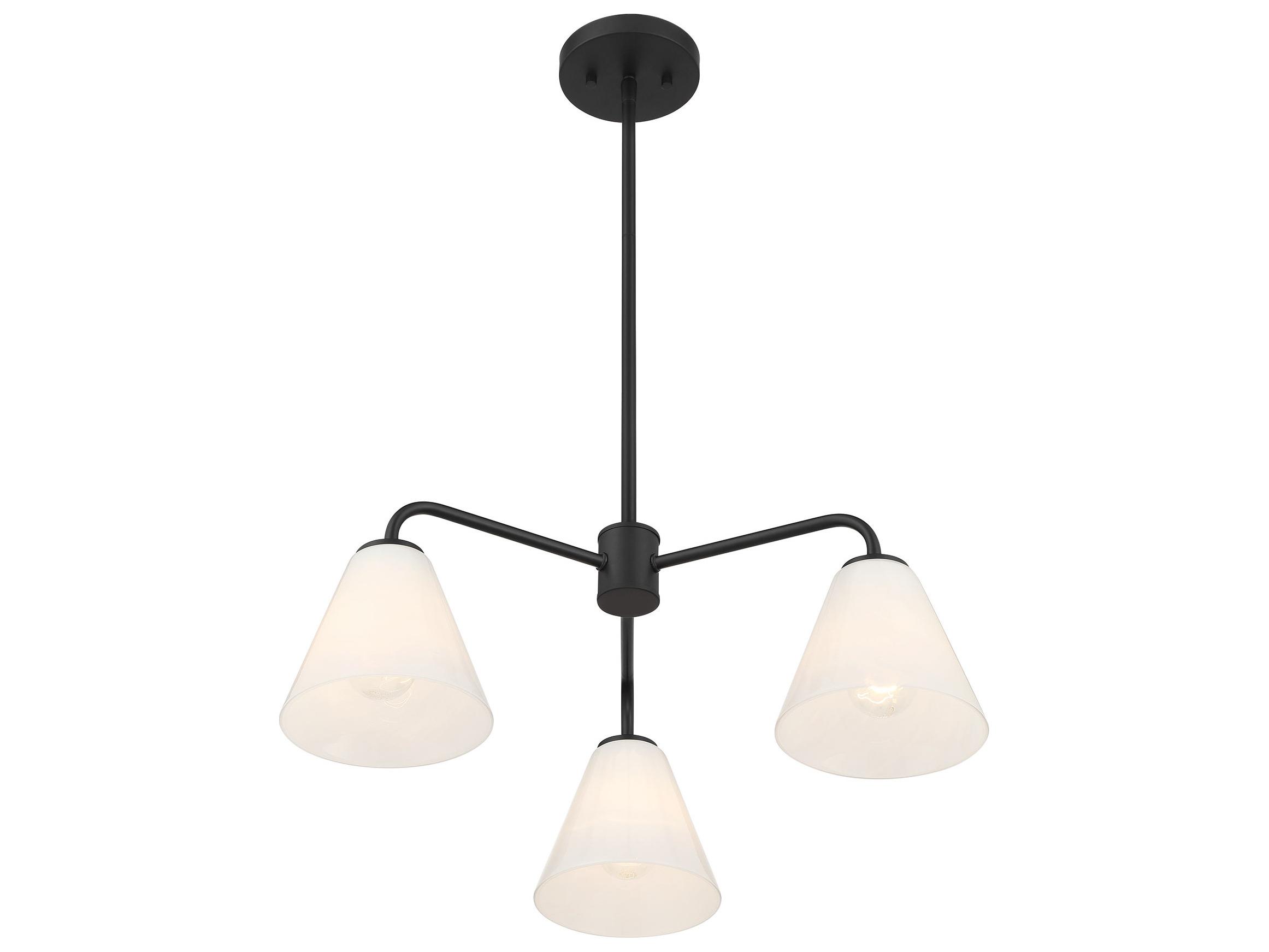 Savoy House Blair 3-Light Matte Black Chandelier