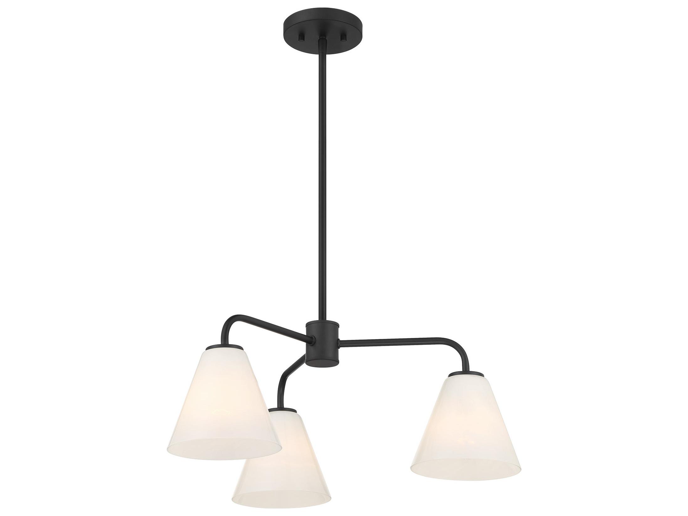 Savoy House Blair 3-Light Matte Black Chandelier