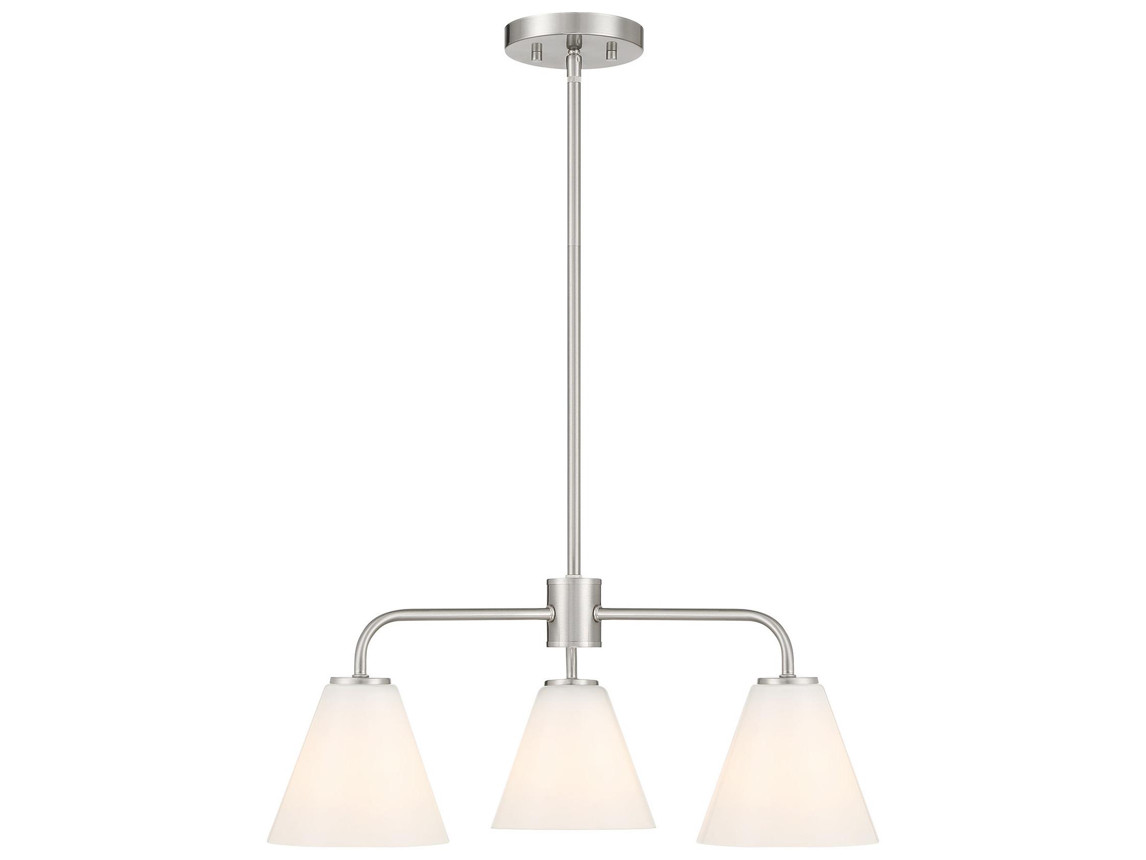 Savoy House Blair 3-Light Satin Nickel Chandelier