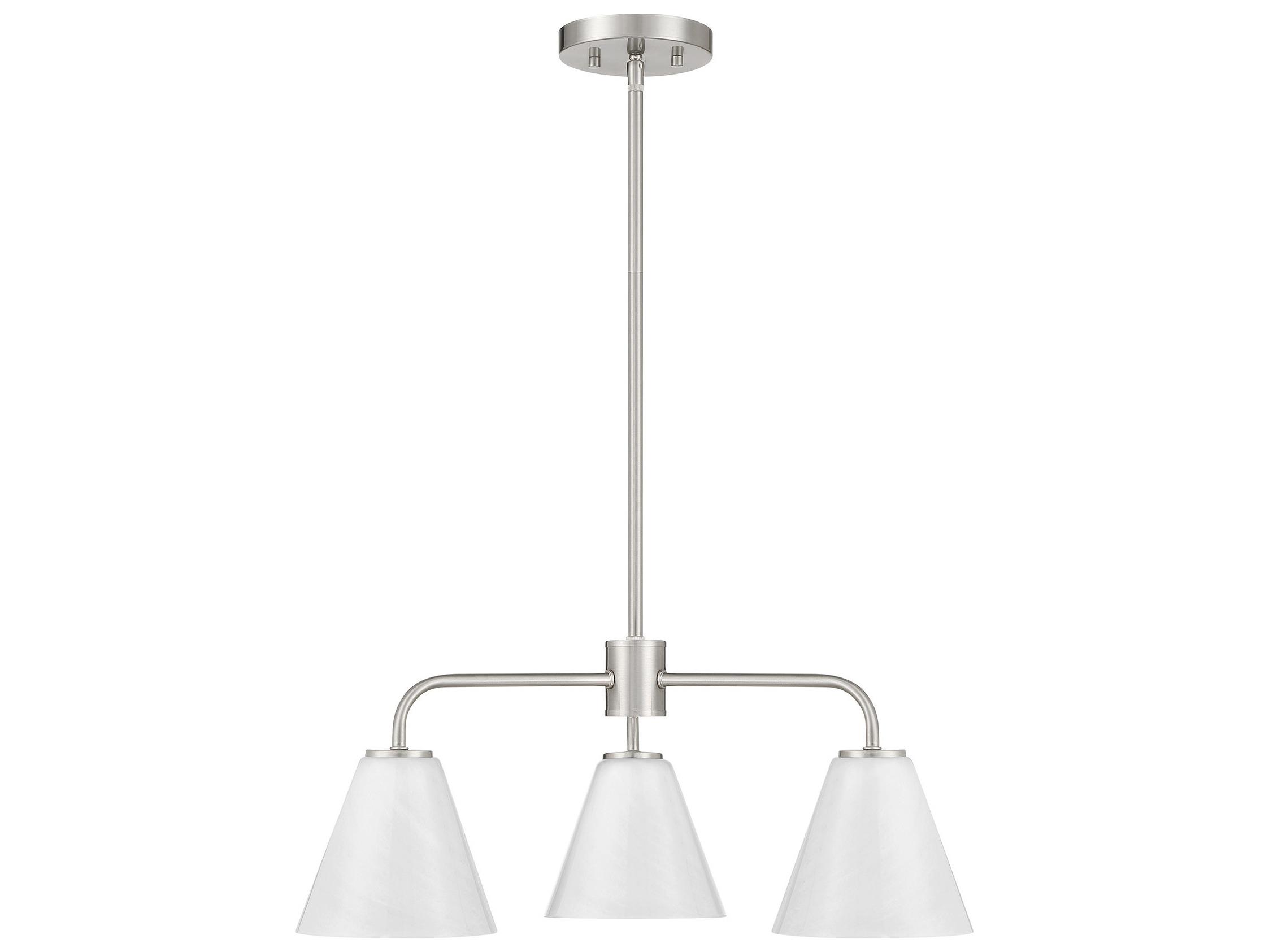 Savoy House Blair 3-Light Satin Nickel Chandelier