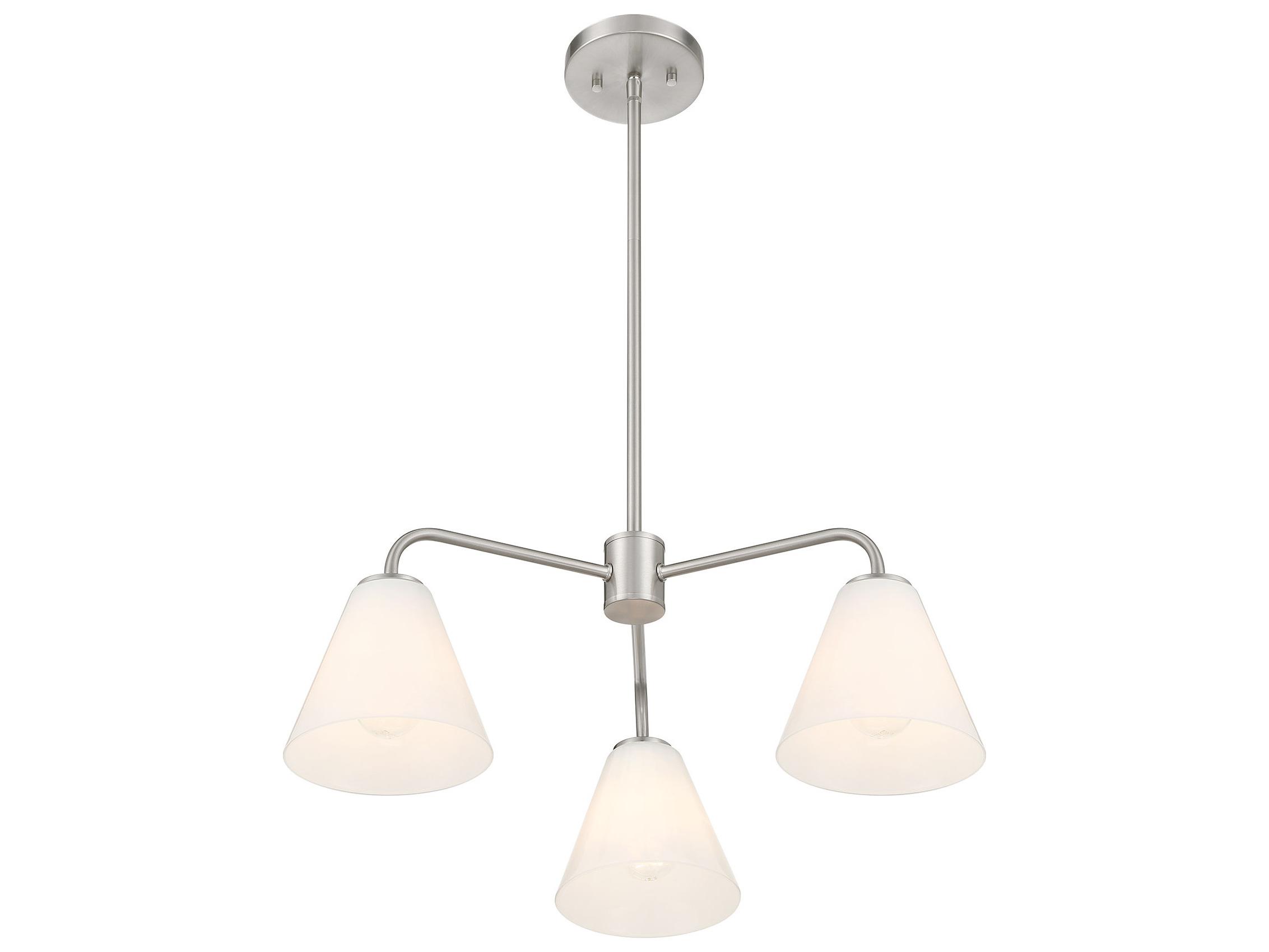 Savoy House Blair 3-Light Satin Nickel Chandelier
