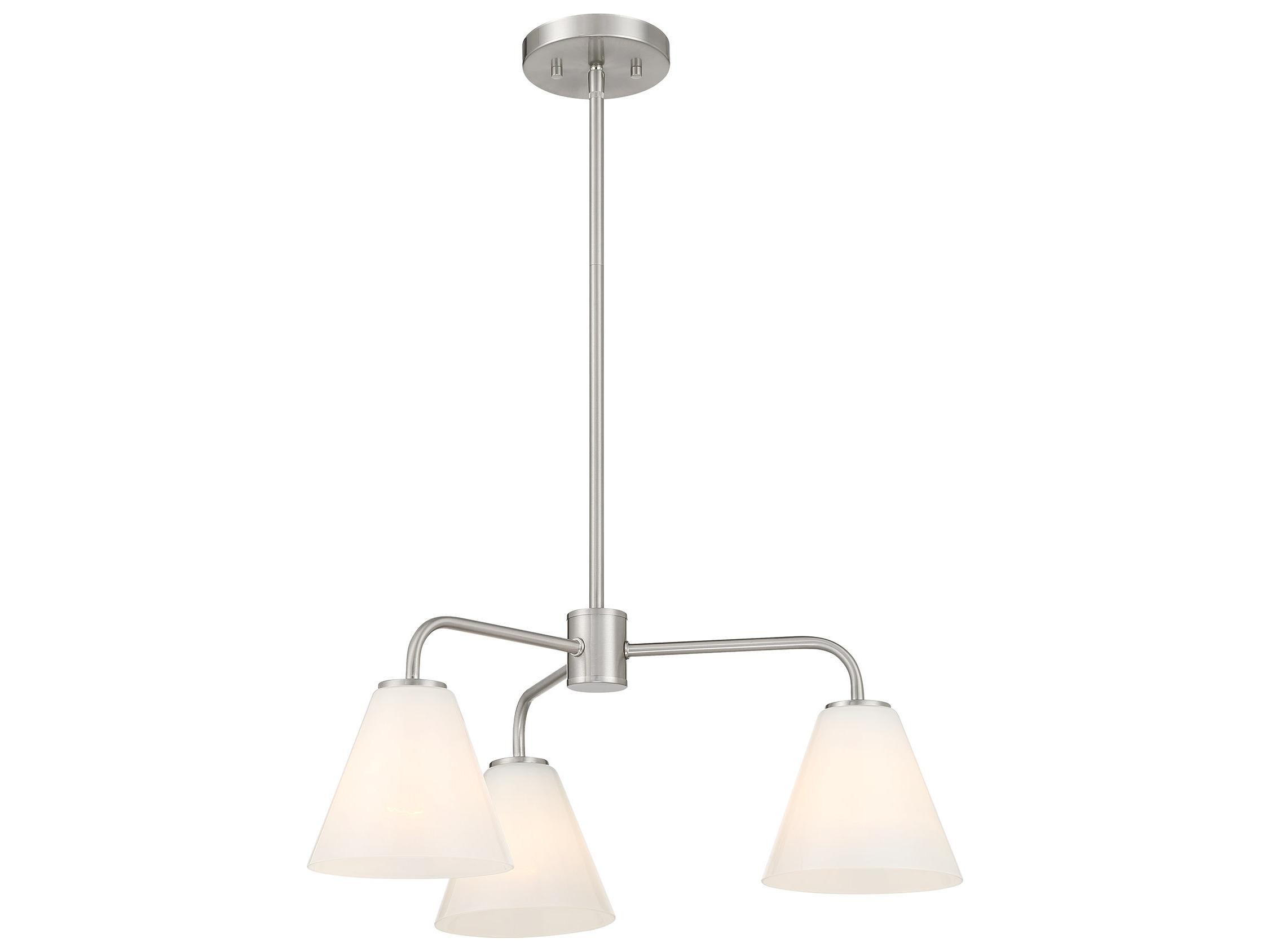 Savoy House Blair 3-Light Satin Nickel Chandelier