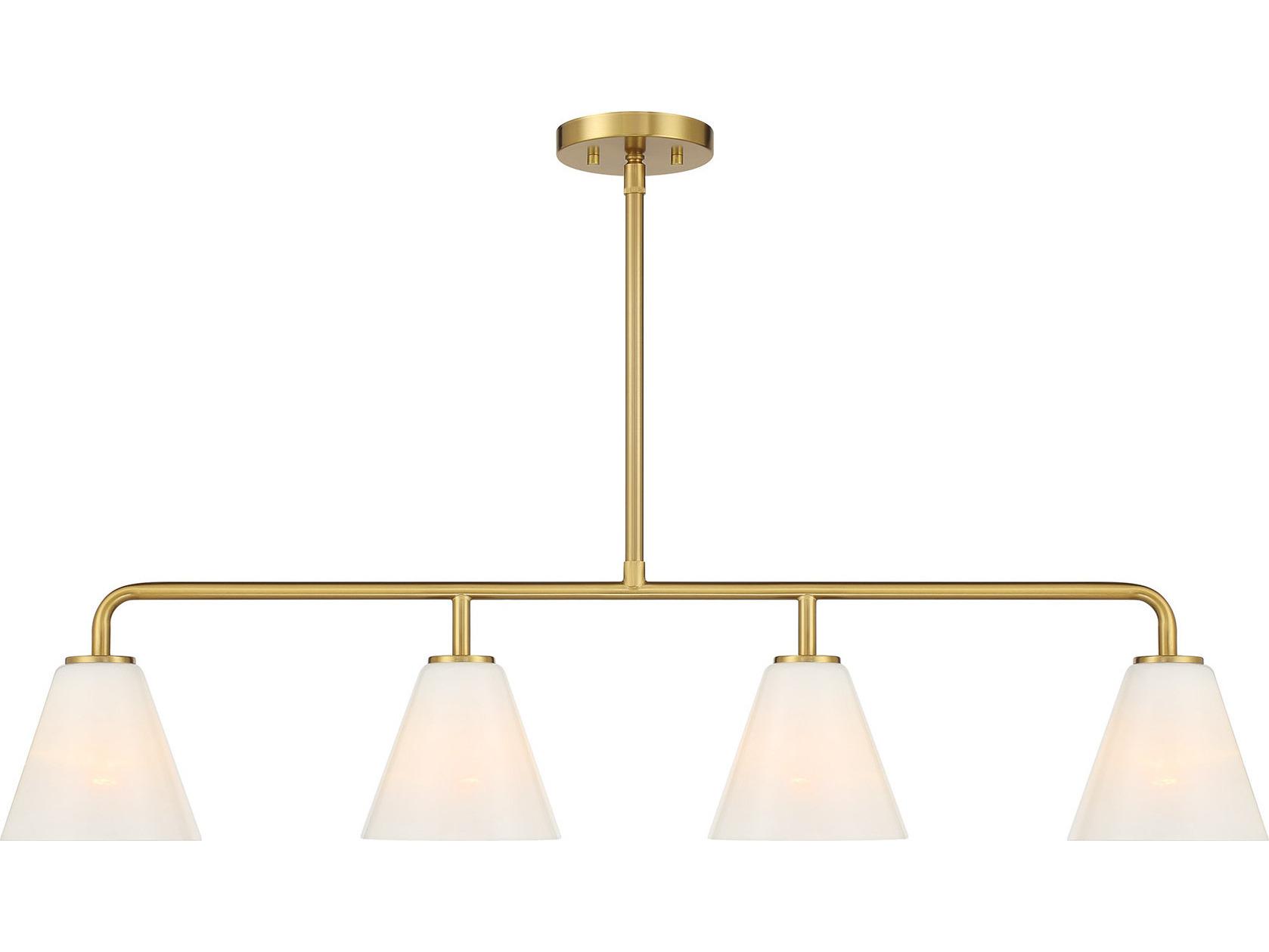 Savoy House Blair 4-Light Warm Brass Island Pendant